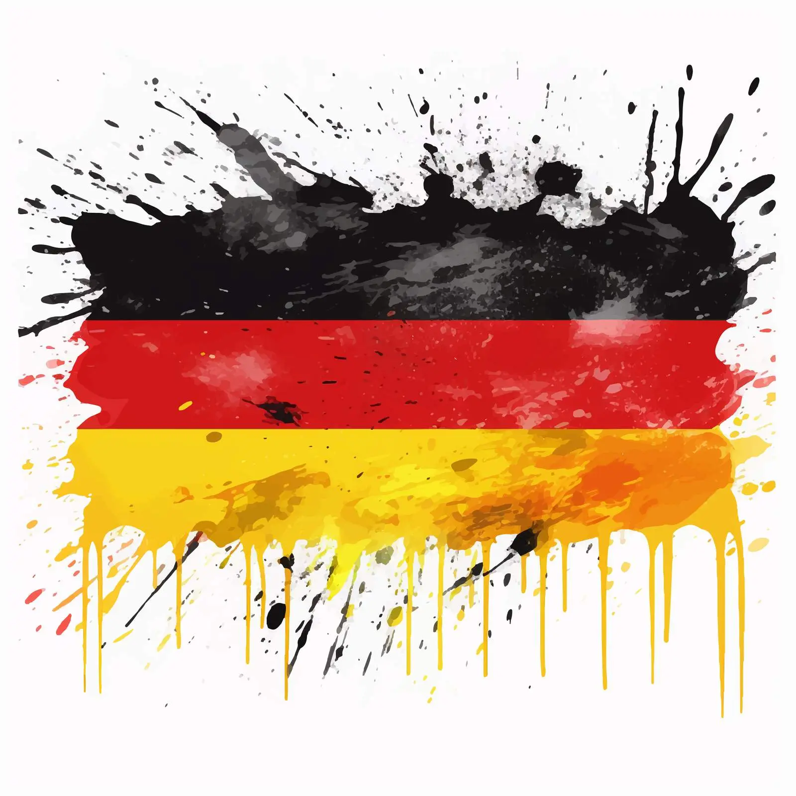 Grunge Acrylic Painting of Germany Flag — free download from Dotvec