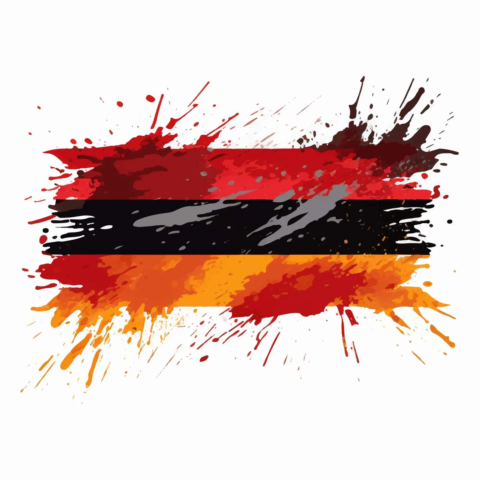 Grunge Germany Flag Acrylic Painting Design — free download from Dotvec