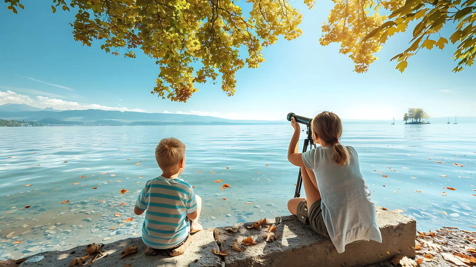 Mother and Child by Lake Constance — free download from Dotvec