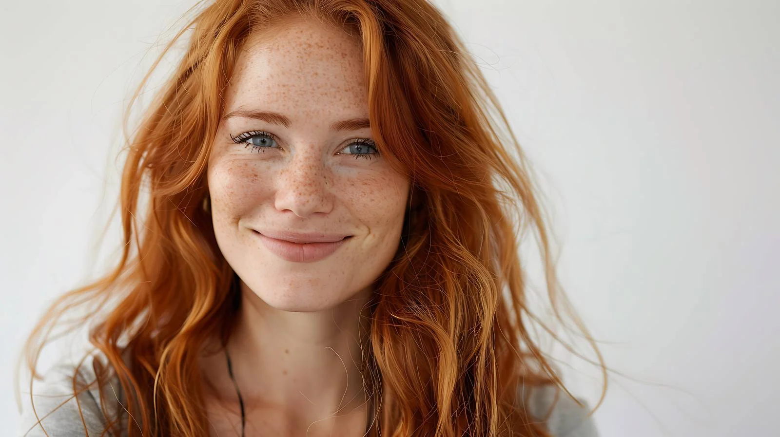 Smiling Redhead Woman Portrait in Hamburg — free download from Dotvec