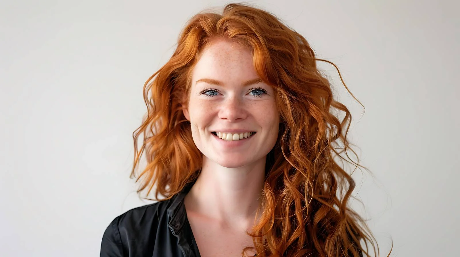 Smiling Redheaded Woman in Hamburg Portraits — free download from Dotvec