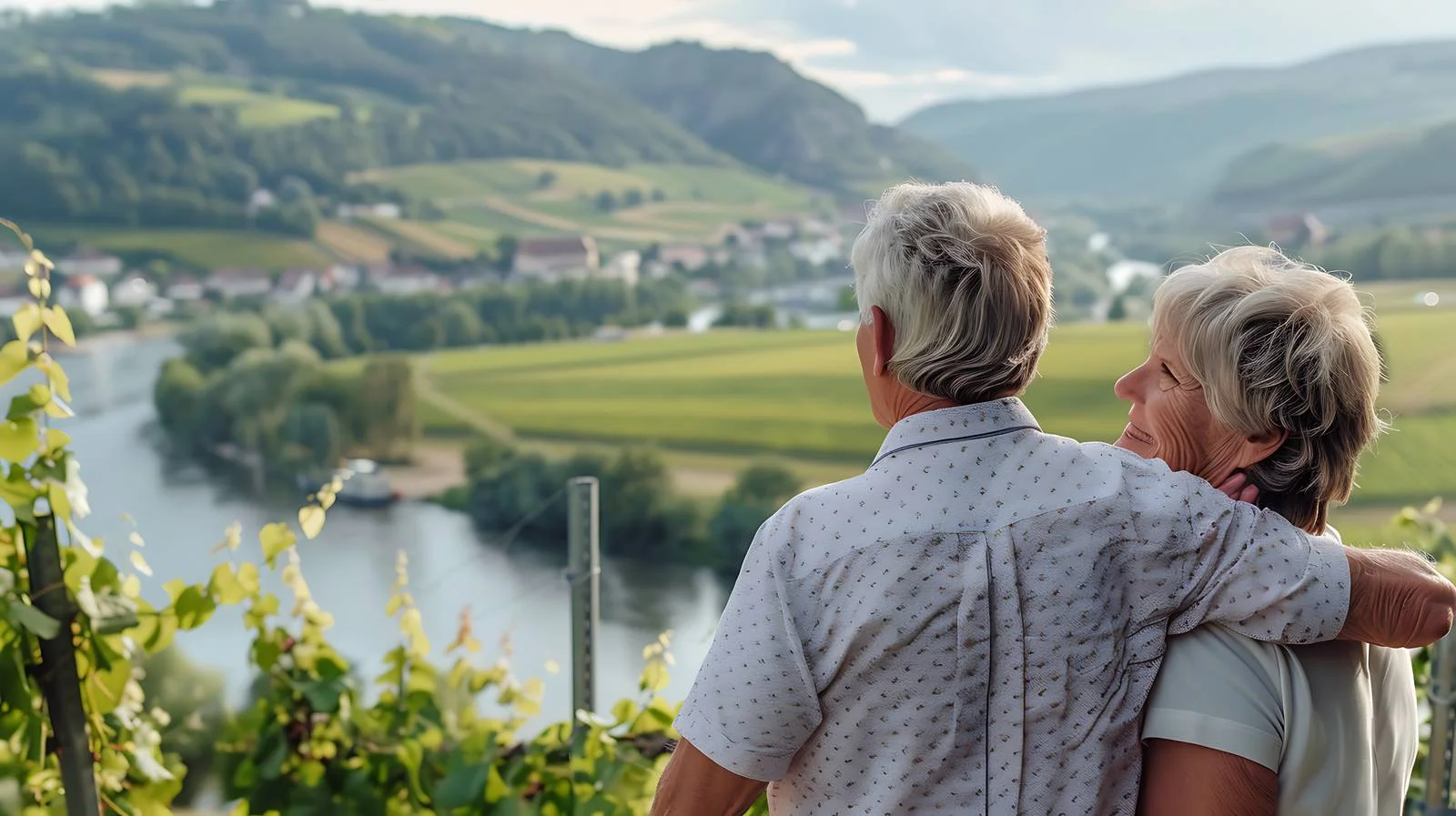 Senior Couple Admiring Rheingau View — free download from Dotvec