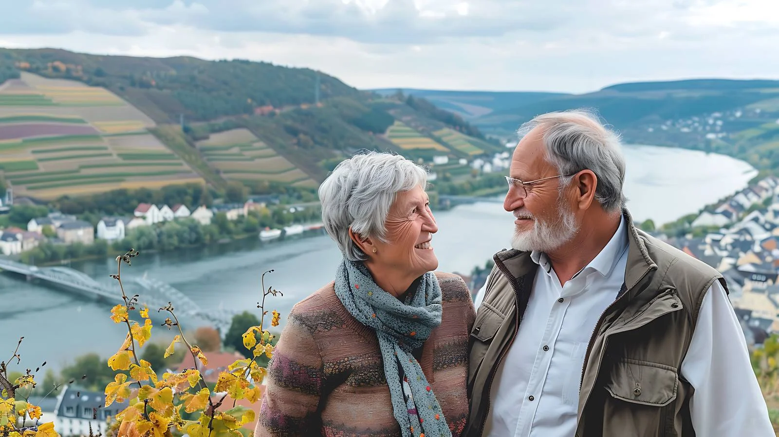 Senior Couple Enjoying Rheingau View — free download from Dotvec