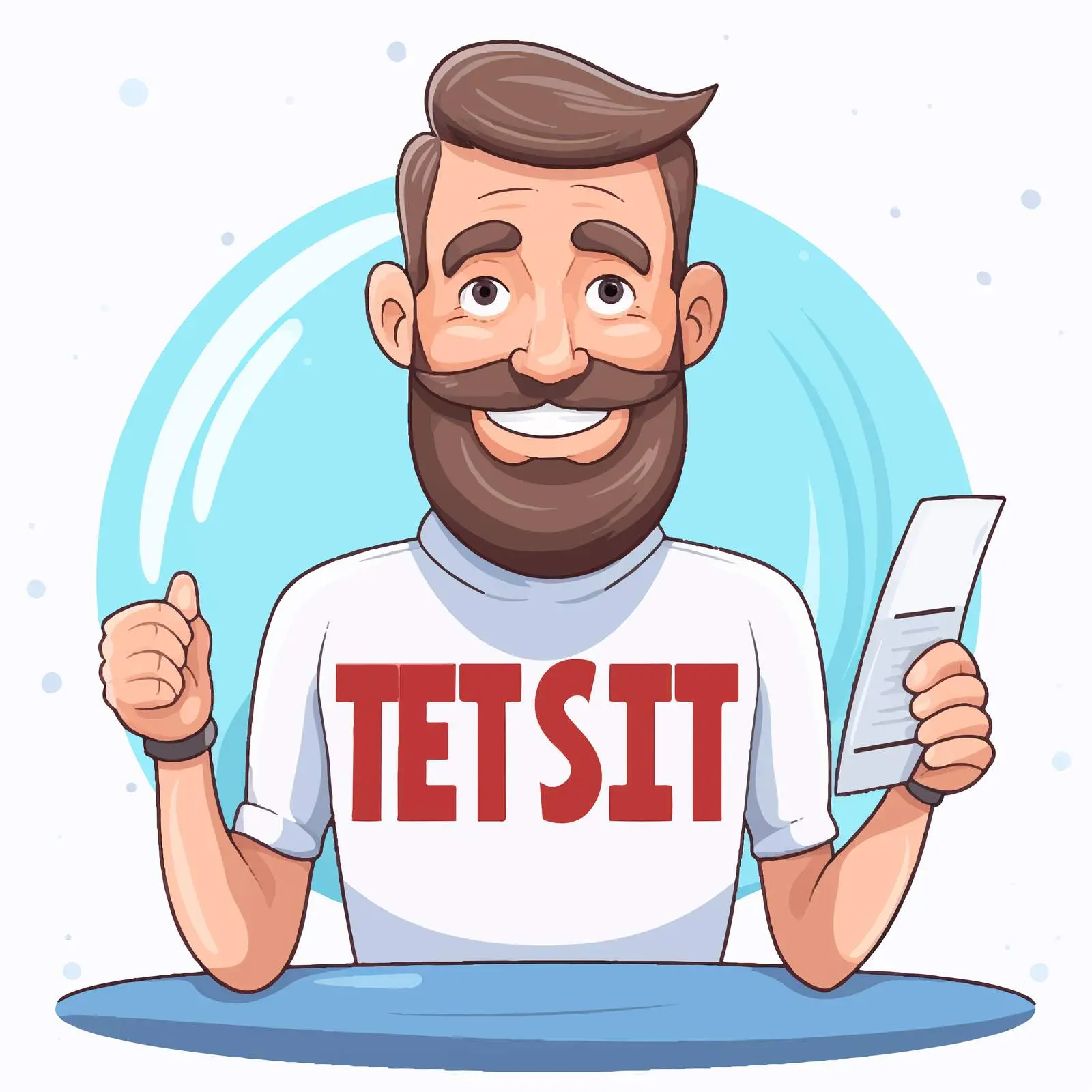 Cartoon Doctor Encouraging Health Testing — free download from Dotvec