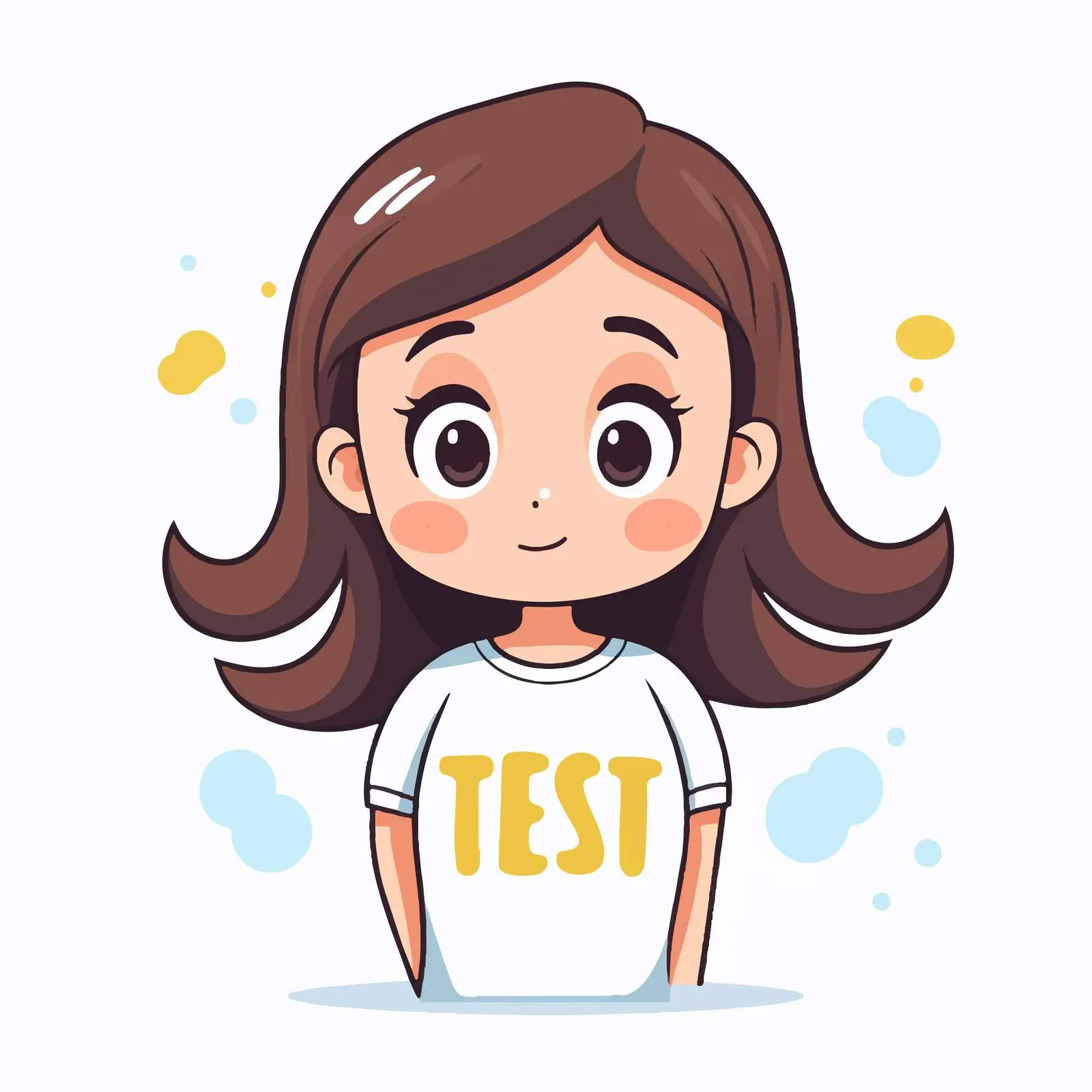 Cartoon Style Girl Feeling Sick – free testing image from Dotvec