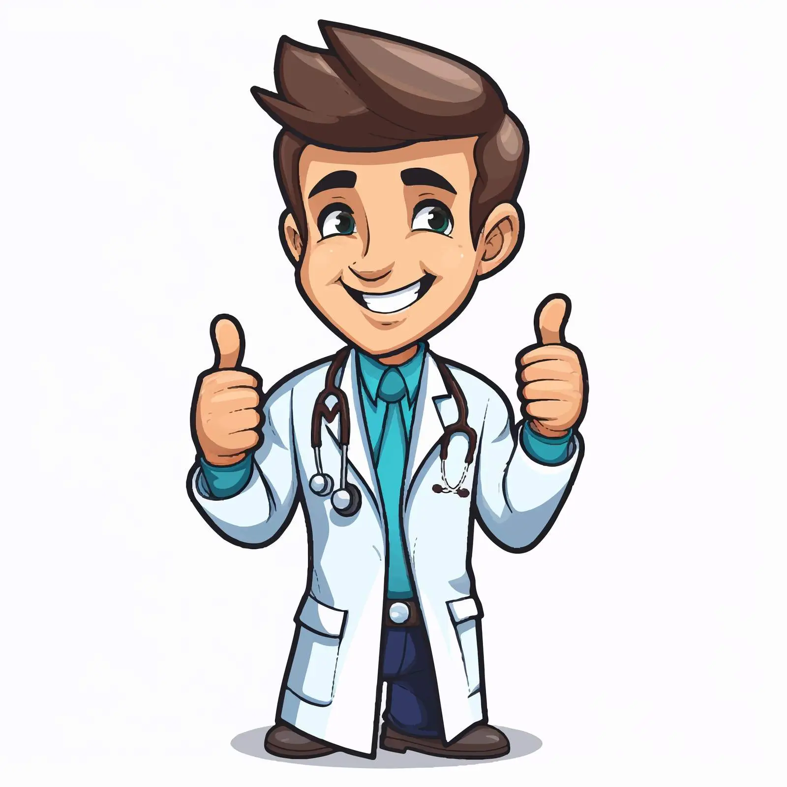 Cartoon Doctor Promoting Vaccination — free download from Dotvec