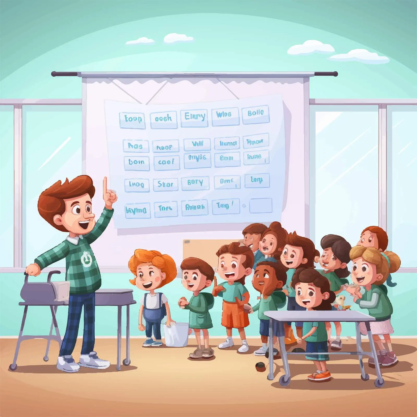 Get Vaccinated Classroom Font Design – free whiteboard image from Dotvec