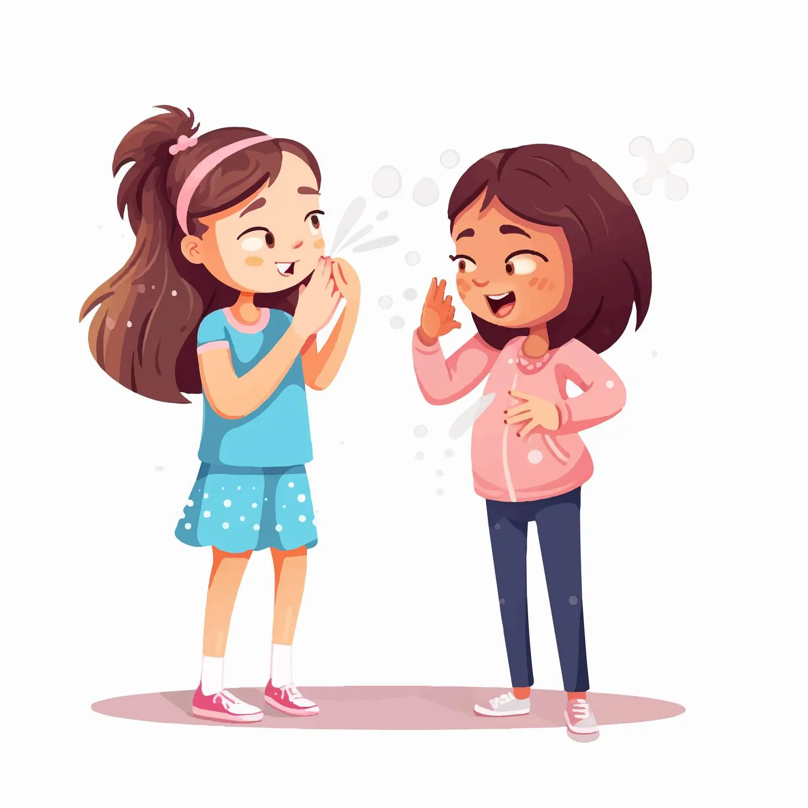 Cartoon Girl Promoting Vaccination Awareness — free download from Dotvec