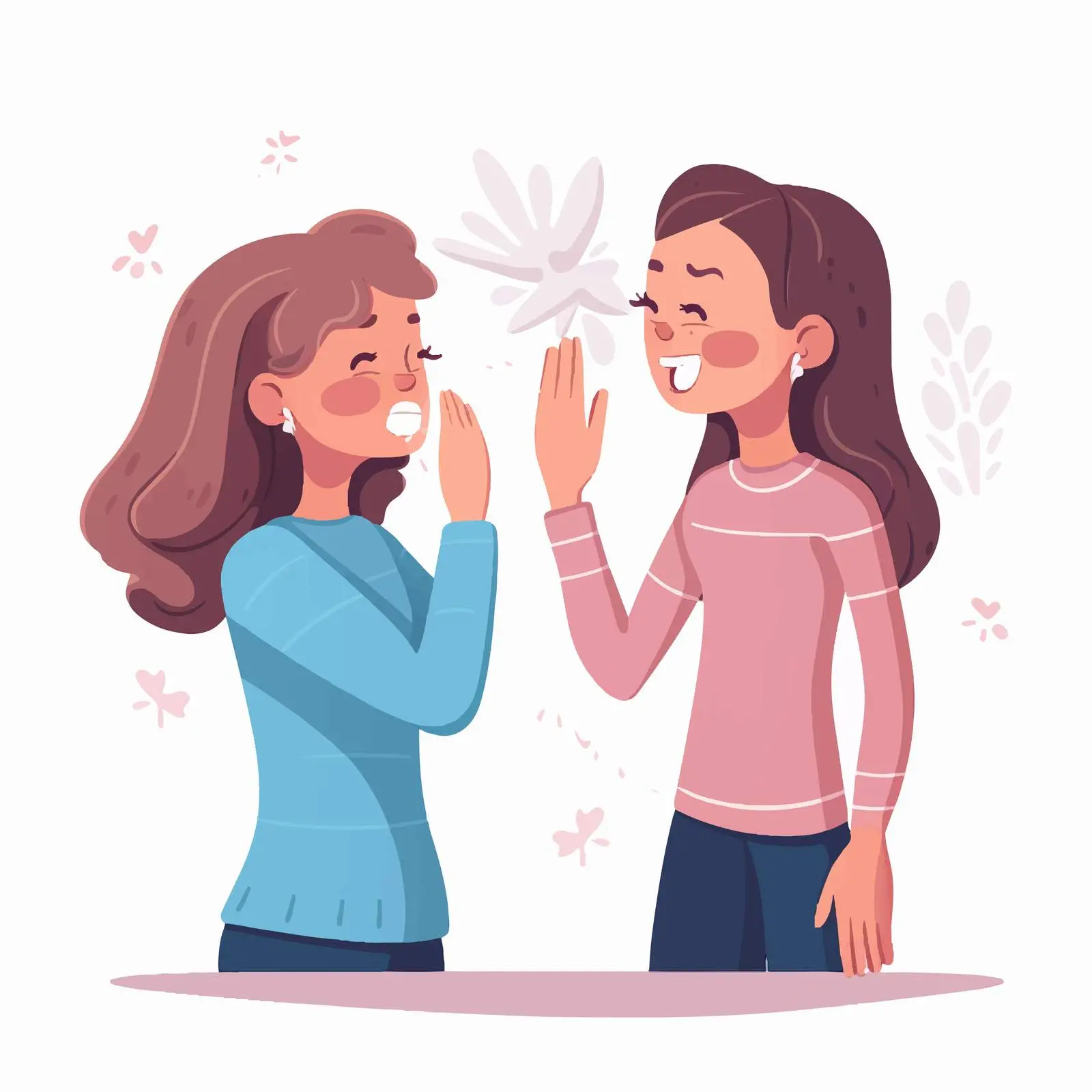 Cartoon Girl Encouraging Vaccination — free download from Dotvec