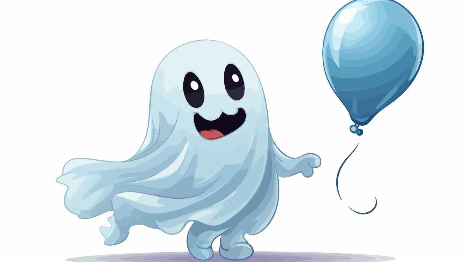 Ghost with Thought Bubble Cartoon Illustration — free download from Dotvec