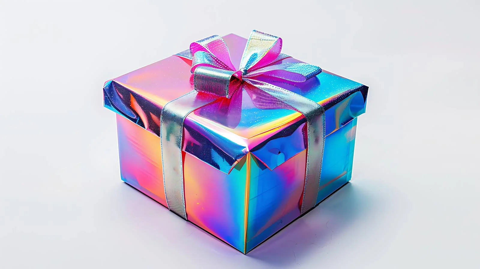Vibrant Gradient Holographic Gift Box — free download from Dotvec