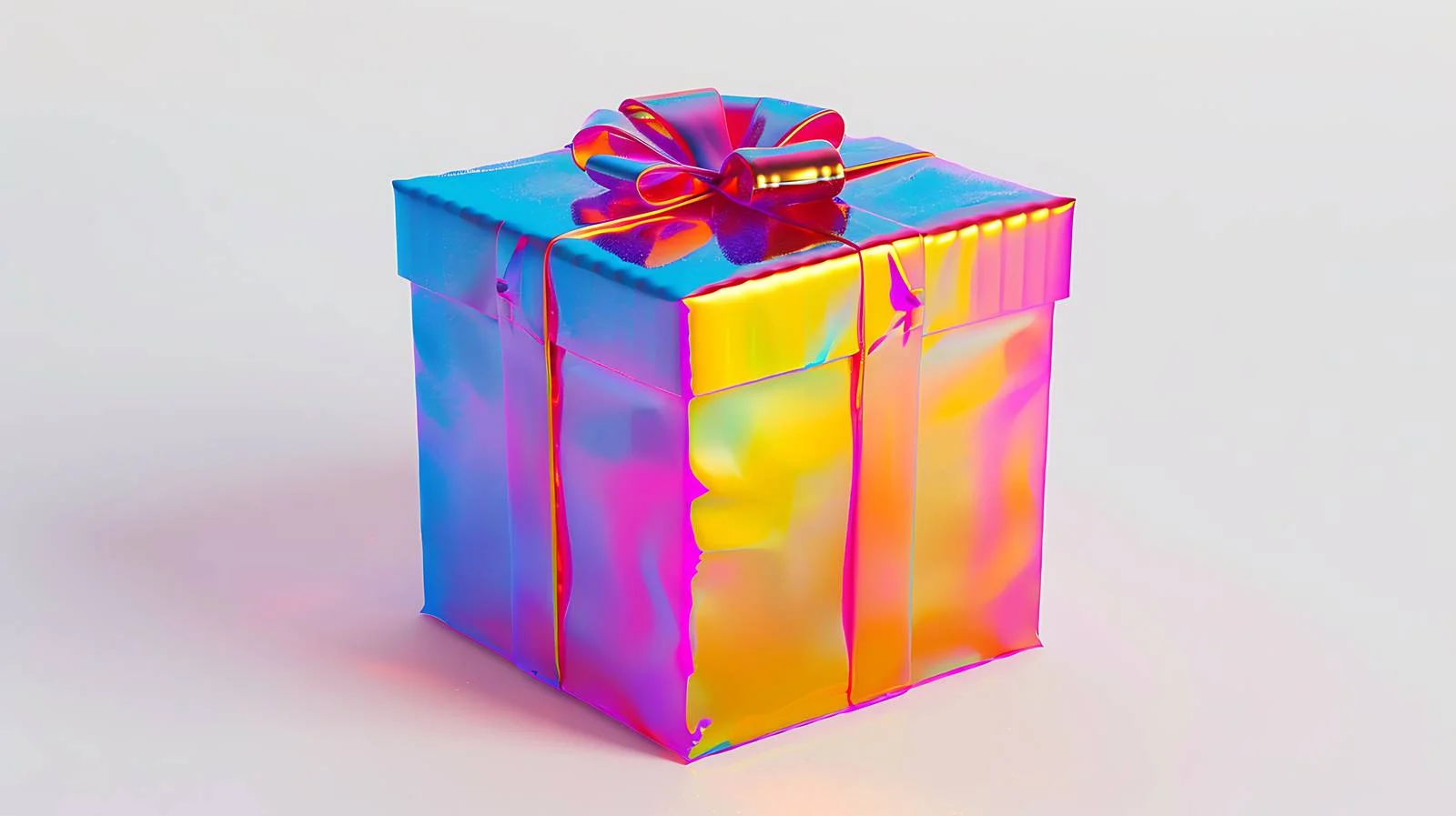 Vibrant Holographic Gift Box — free download from Dotvec