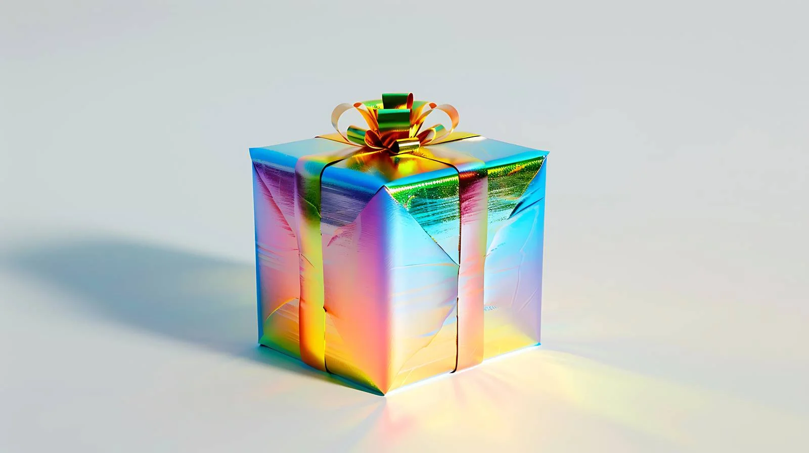Vibrant Holographic Gift Box — free download from Dotvec