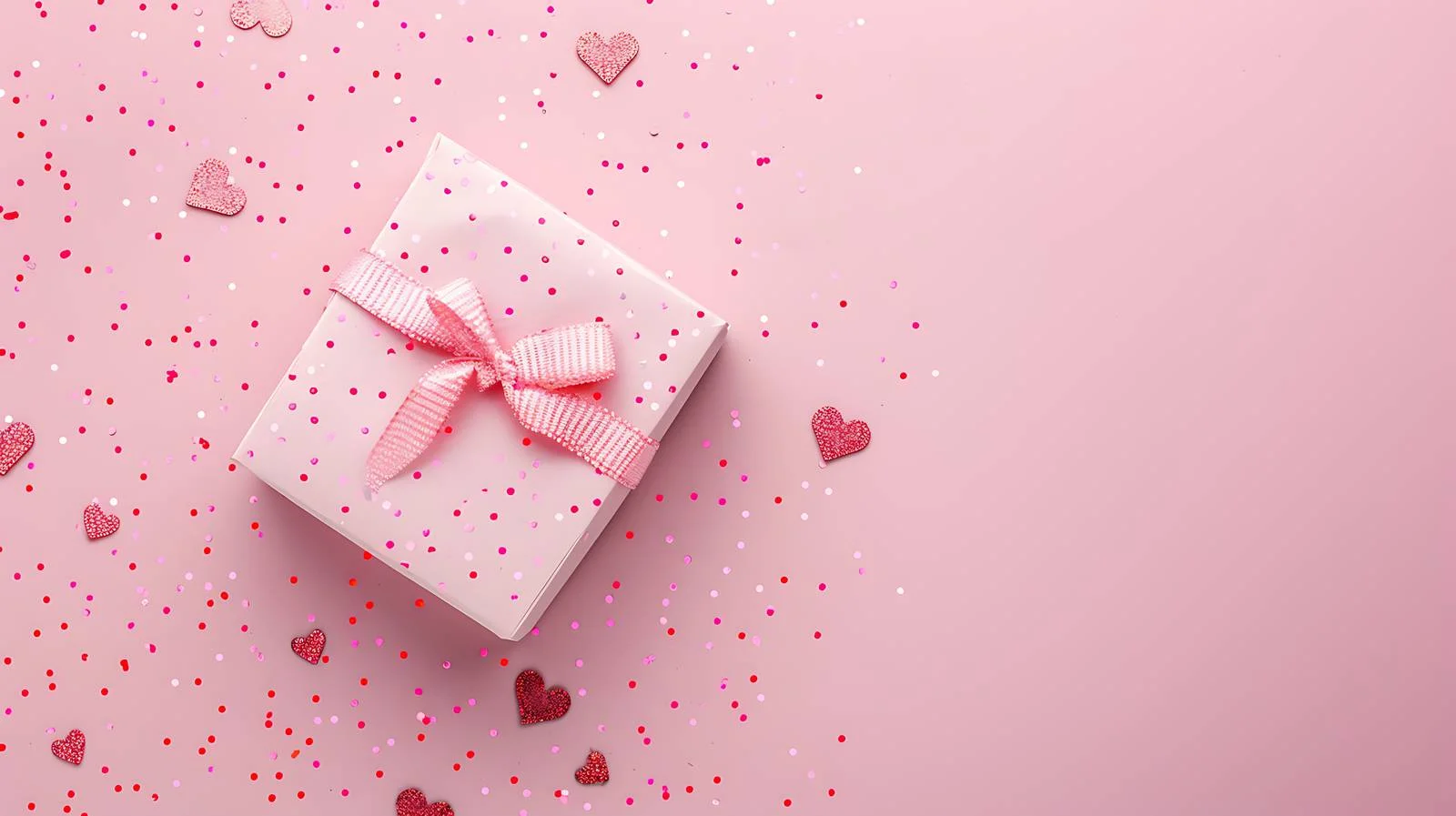 Heartfelt Gift Box on Pink Background — free download from Dotvec