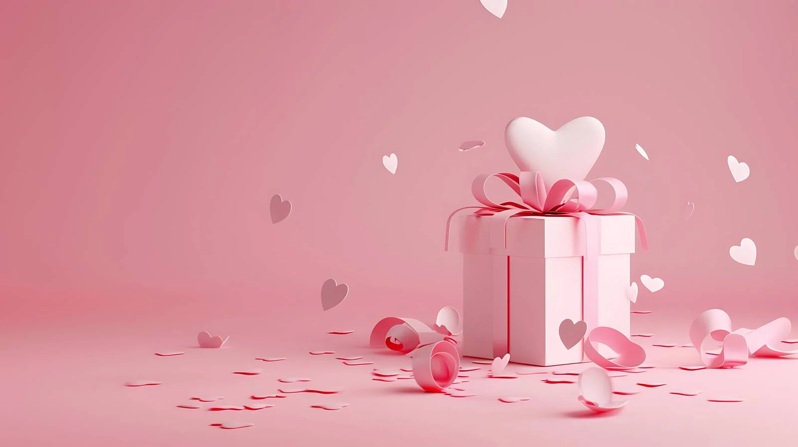 Romantic Gift Box with Hearts — free download from Dotvec