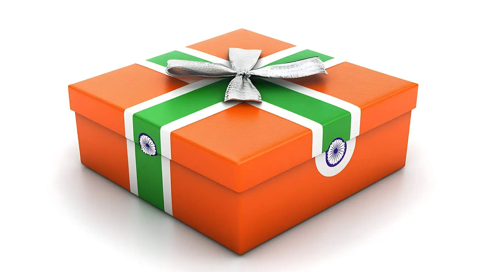 India Flag Theme Gift Box PNG — free download from Dotvec