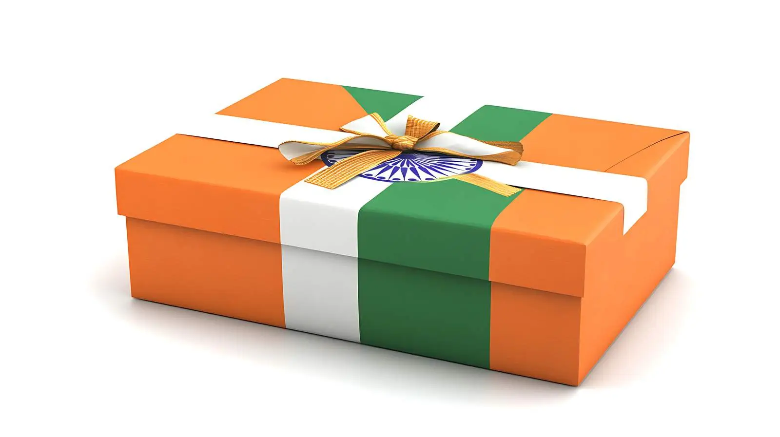 India Flag Theme Gift Box Image — free download from Dotvec