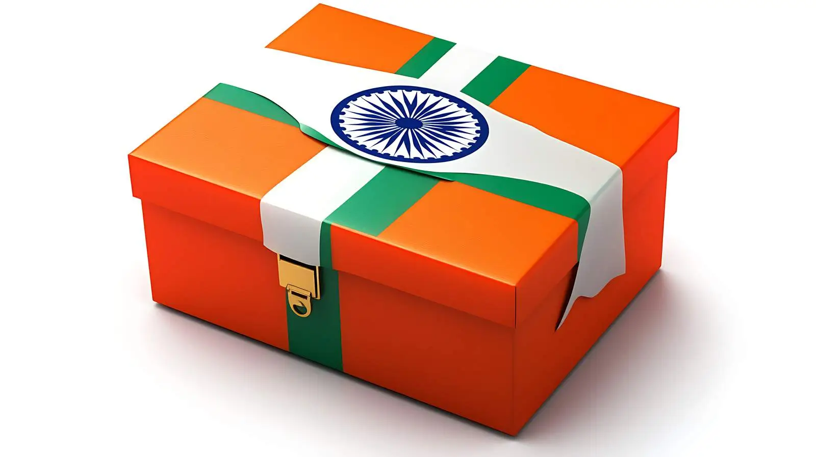 India Flag Gift Box — free download from Dotvec