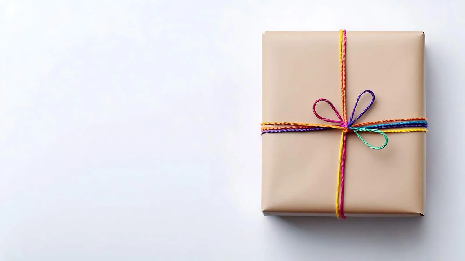 Elegant Gift Box Wrapped in Brown Paper — free download from Dotvec