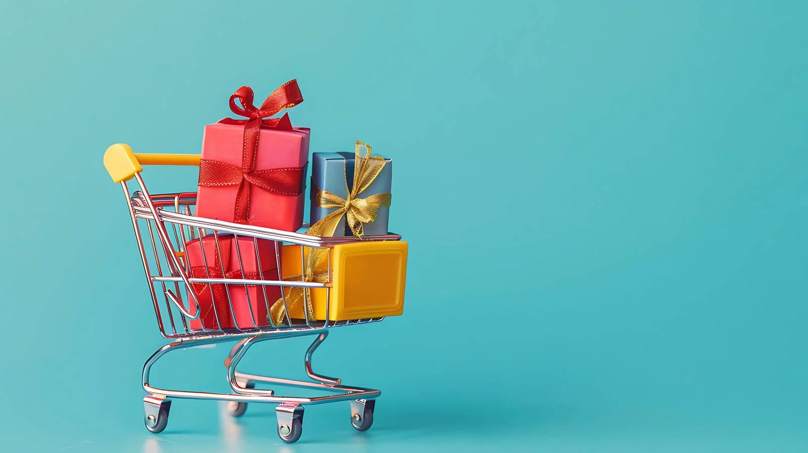 Gift Boxes in Shopping Cart — free download from Dotvec