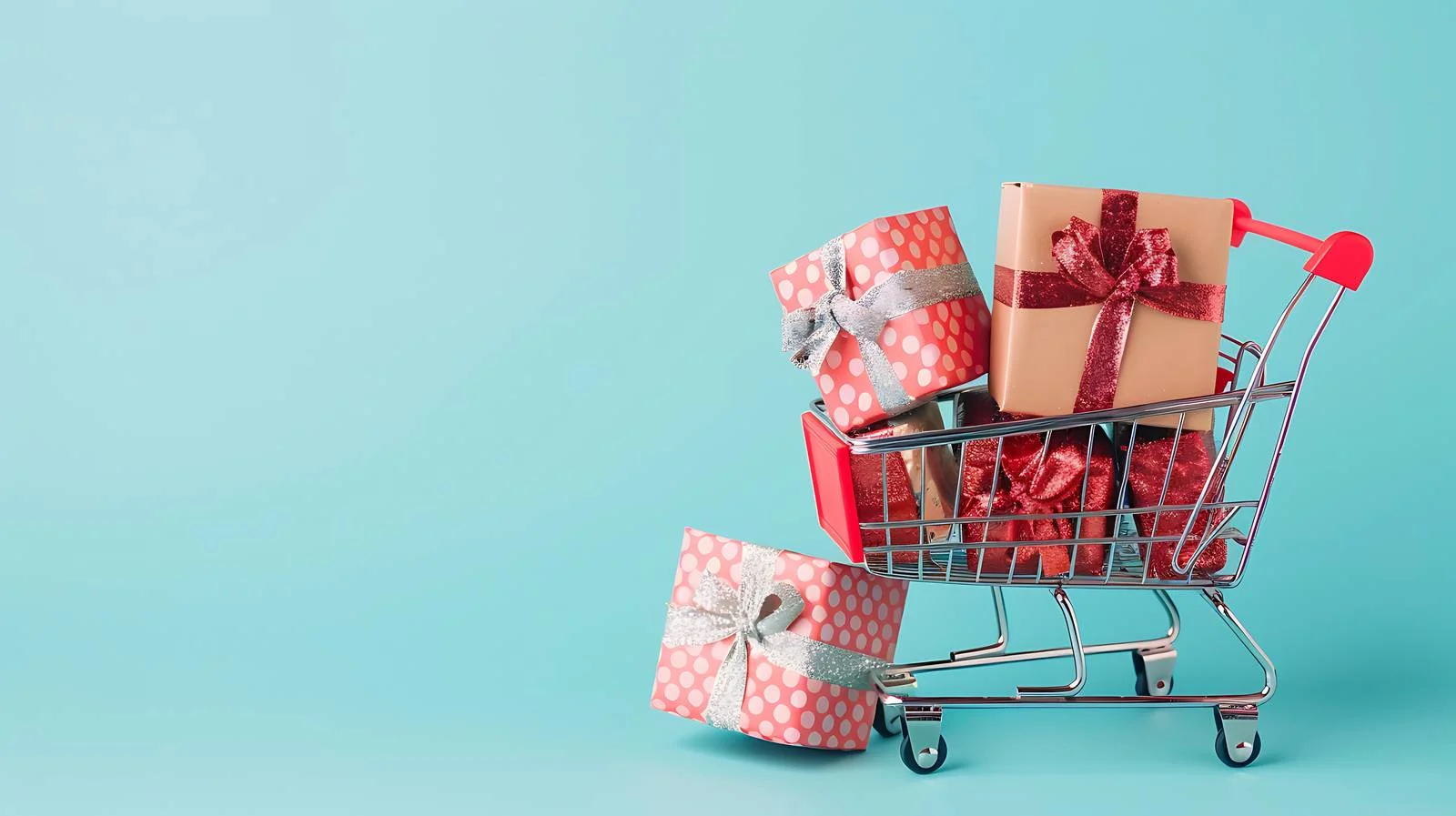 Elegant Gift Boxes in Shopping Cart — free download from Dotvec