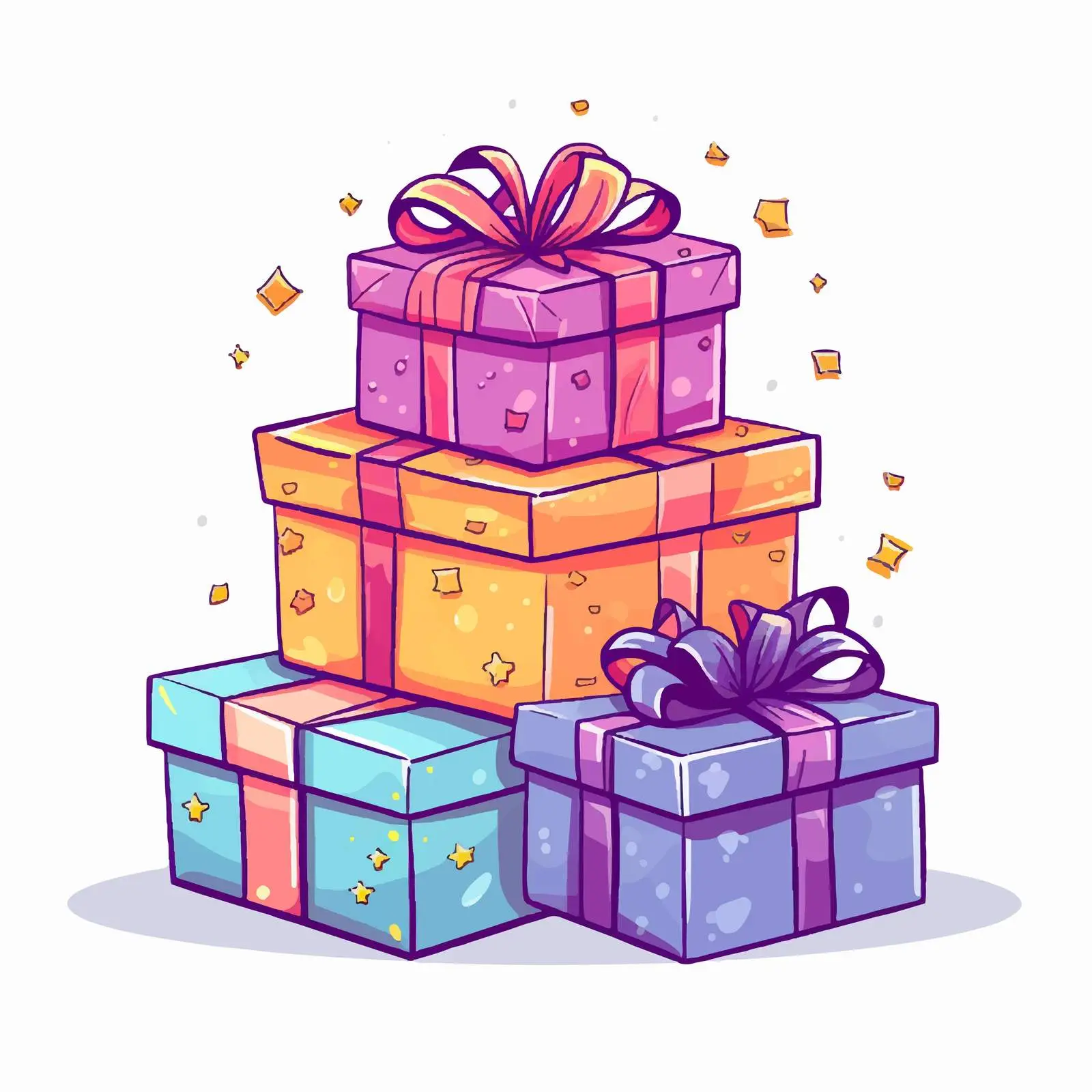 Decorative Gift Boxes Wrapped in Beautiful Paper — free download from Dotvec