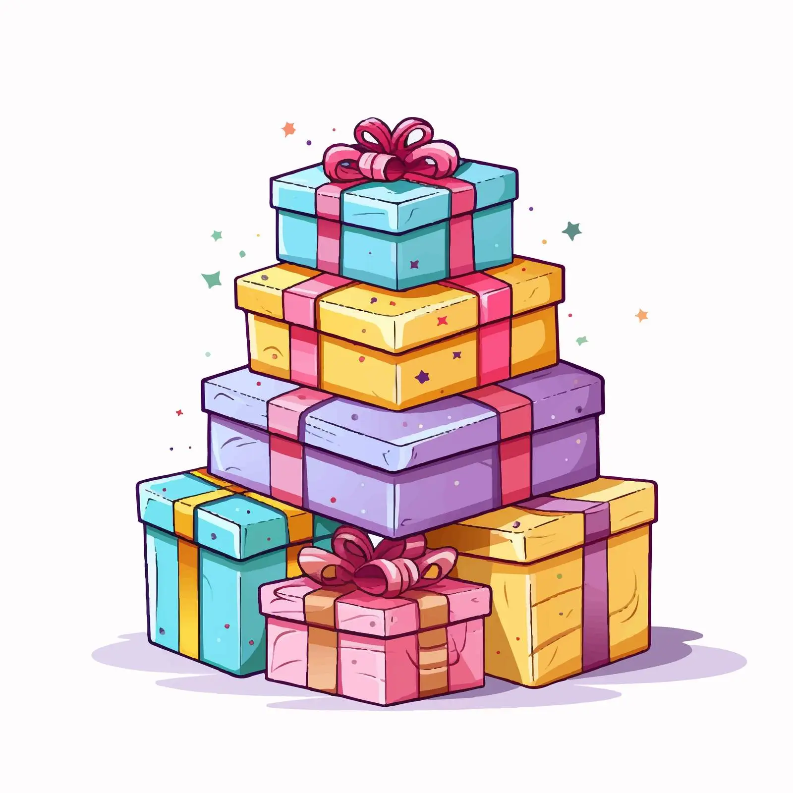 Decorative Gift Boxes Wrapped with Ribbon – free seasonal gifts image from Dotvec