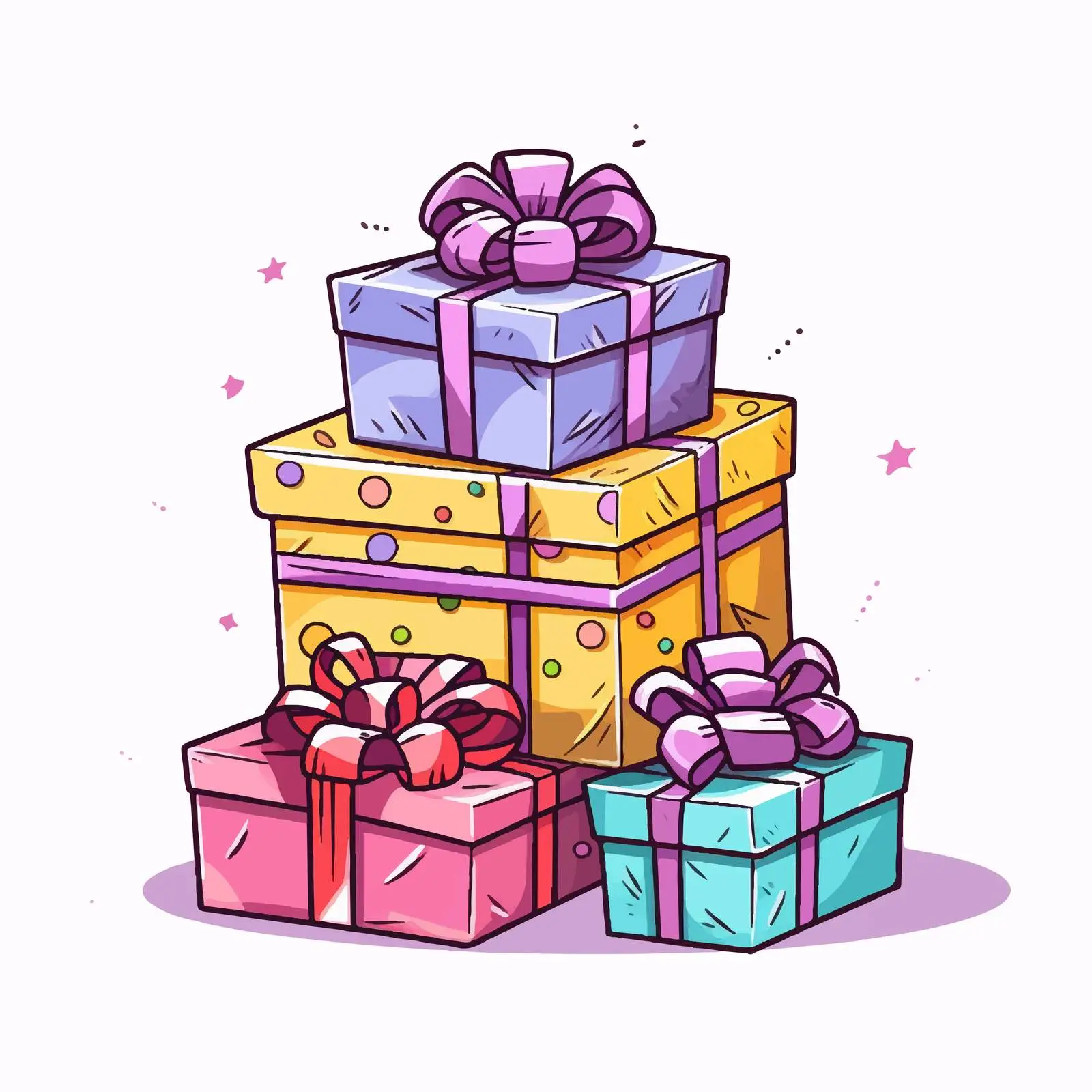 Decorative Gift Boxes Wrapped in Paper — free download from Dotvec
