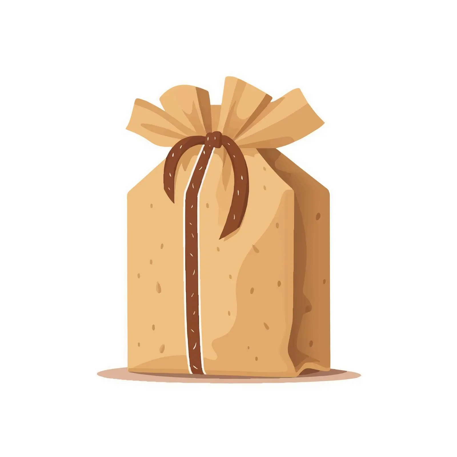 Holiday Gift in Kraft Paper Bag Design — free download from Dotvec