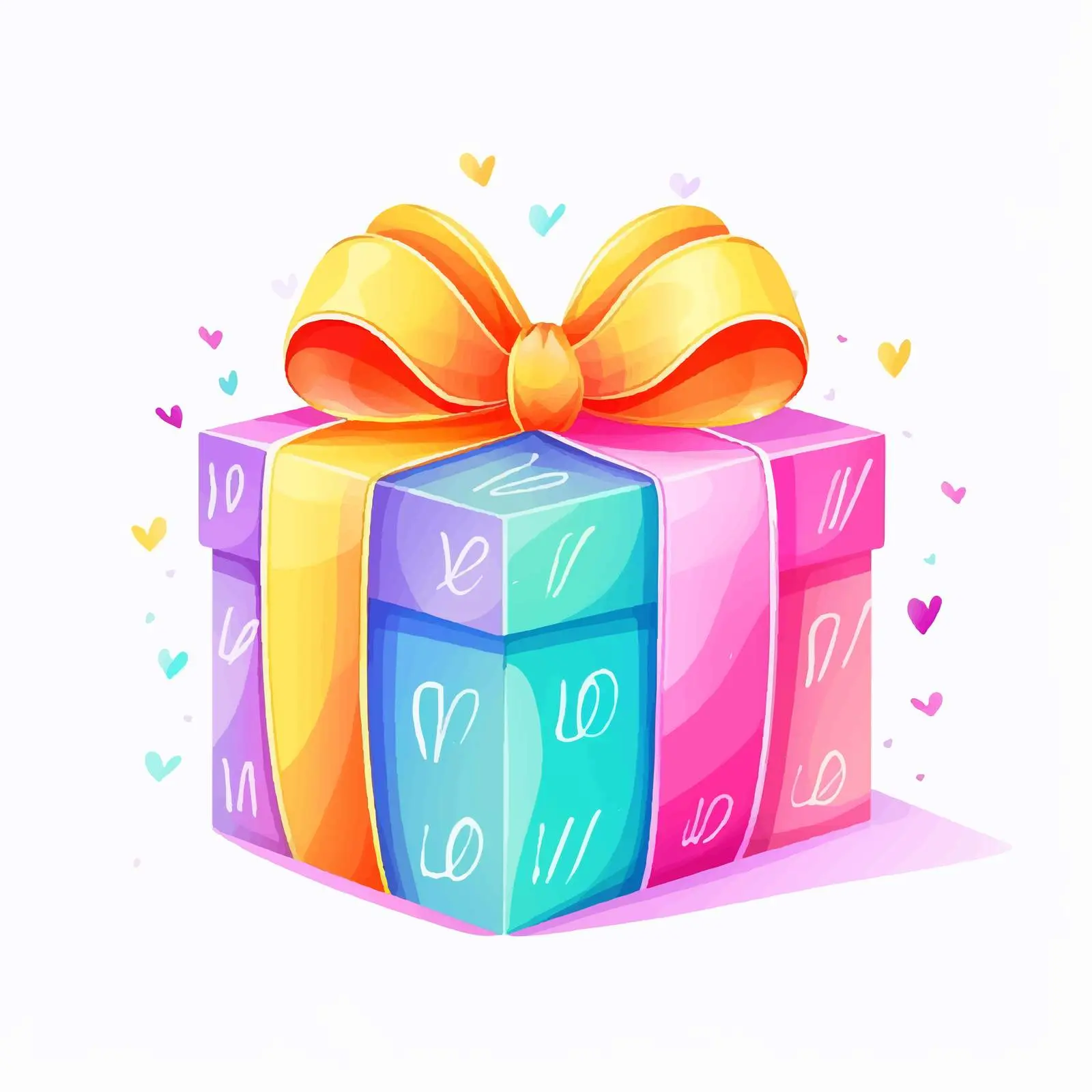 Happy New Year LGBT Rainbow Minimalist Design — free download from Dotvec