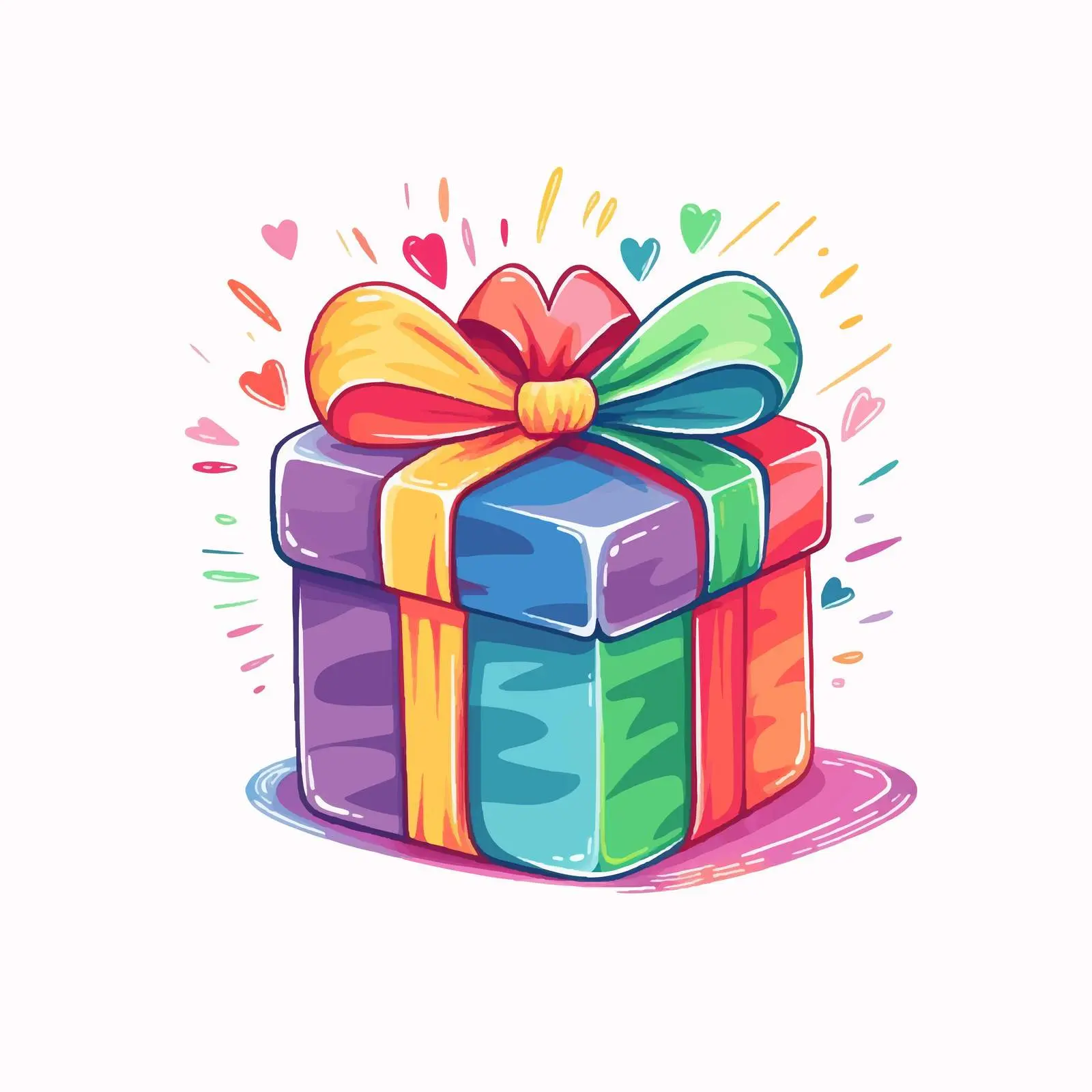 Rainbow Colors Minimalist LGBT New Year Celebration – free tolerance image from Dotvec