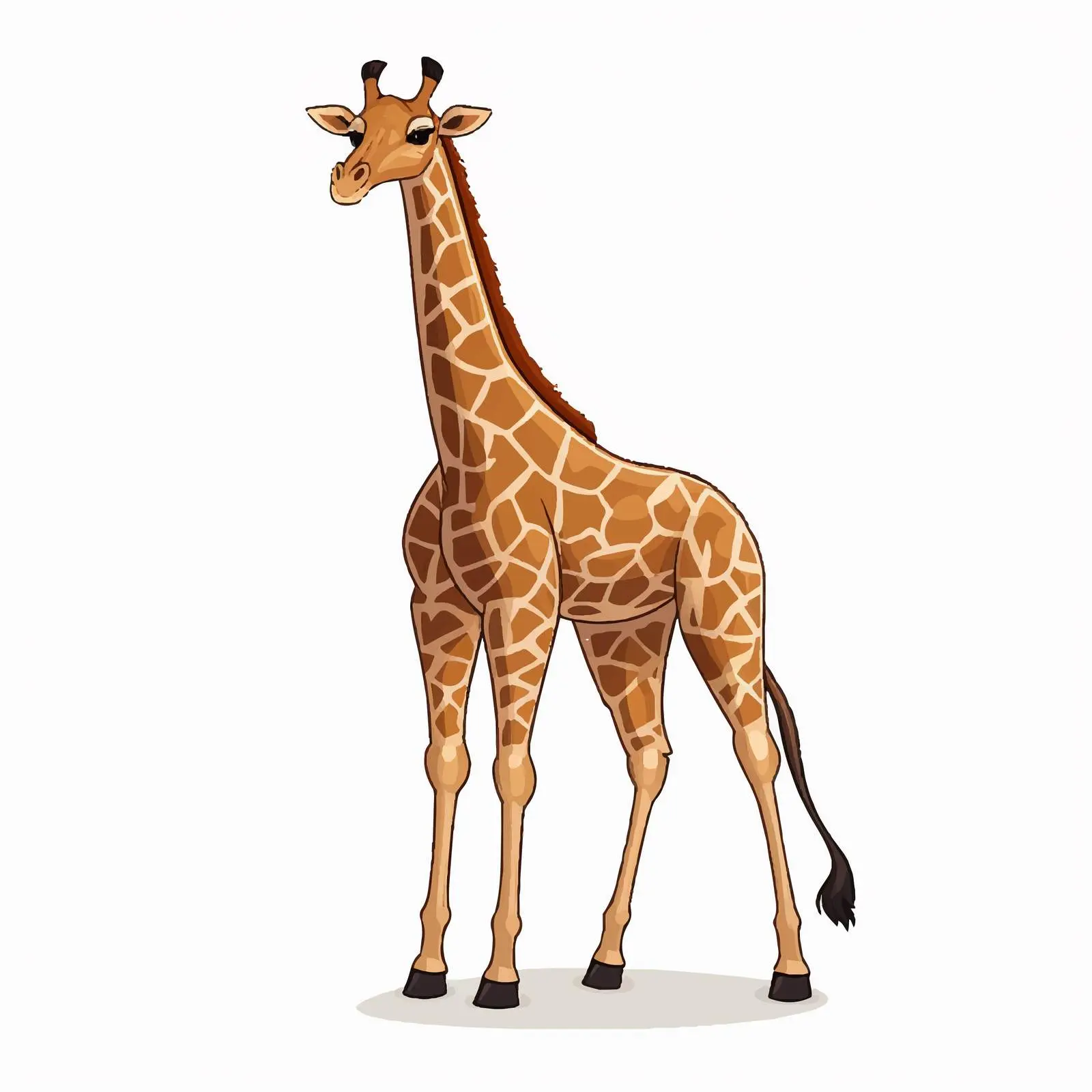 Playful Cartoon Giraffe Line Vector Illustration — free download from Dotvec