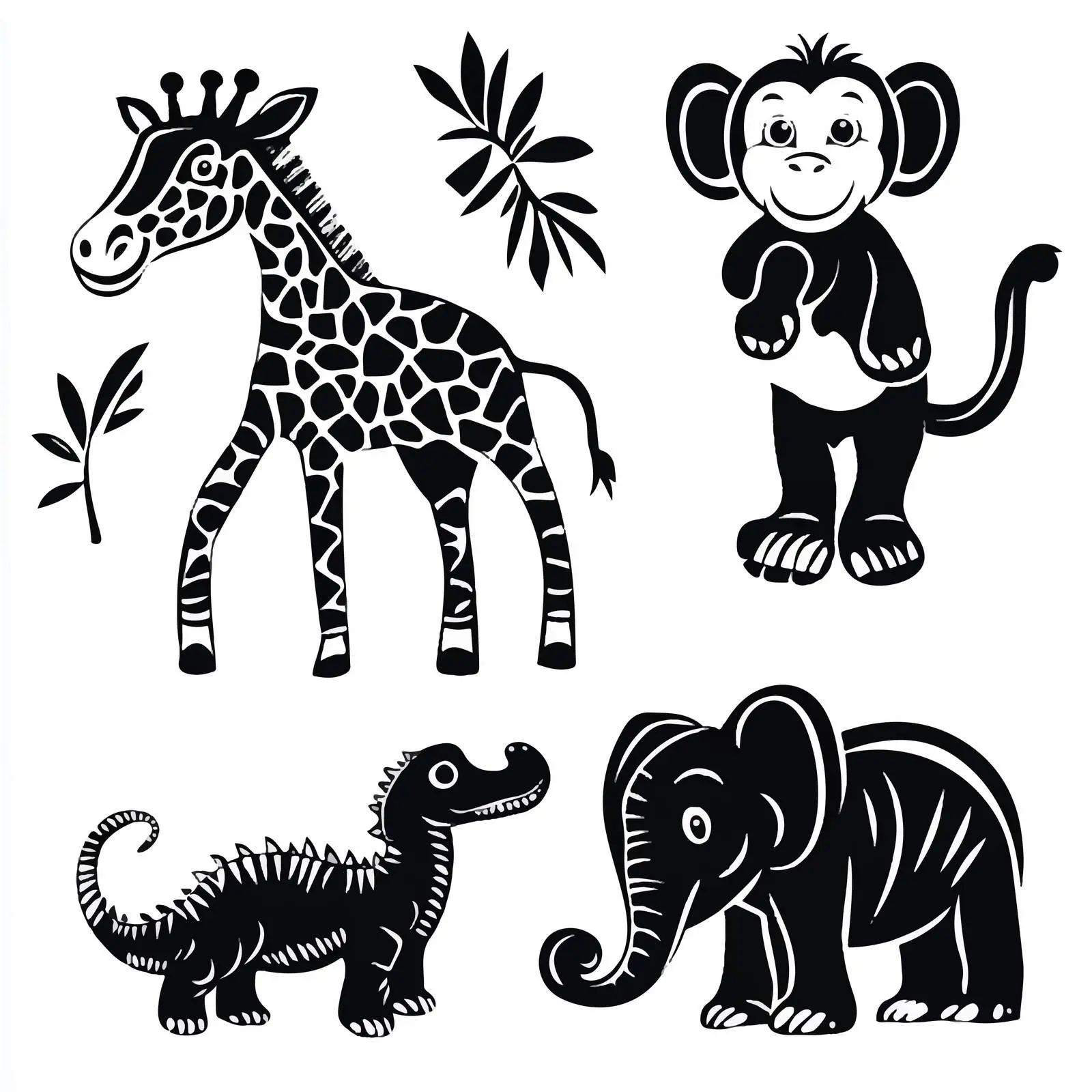 Wild Animal Vector Collection Template – free wild animals image from Dotvec