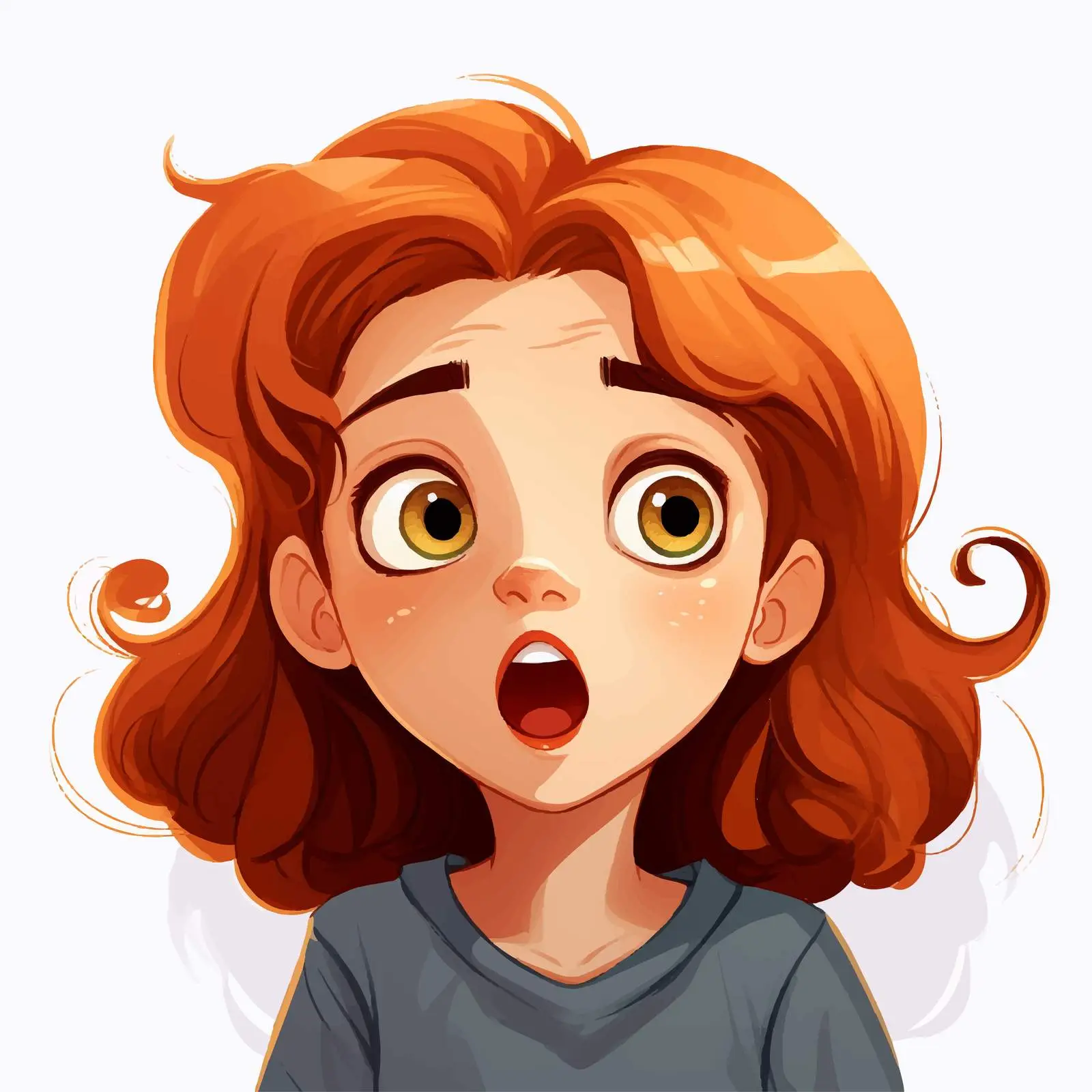 Surprised Girl Cartoon Vector Illustration — free download from Dotvec