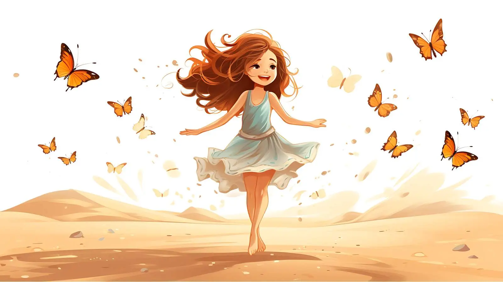 Graceful Butterfly Dance Vector Illustration — free download from Dotvec
