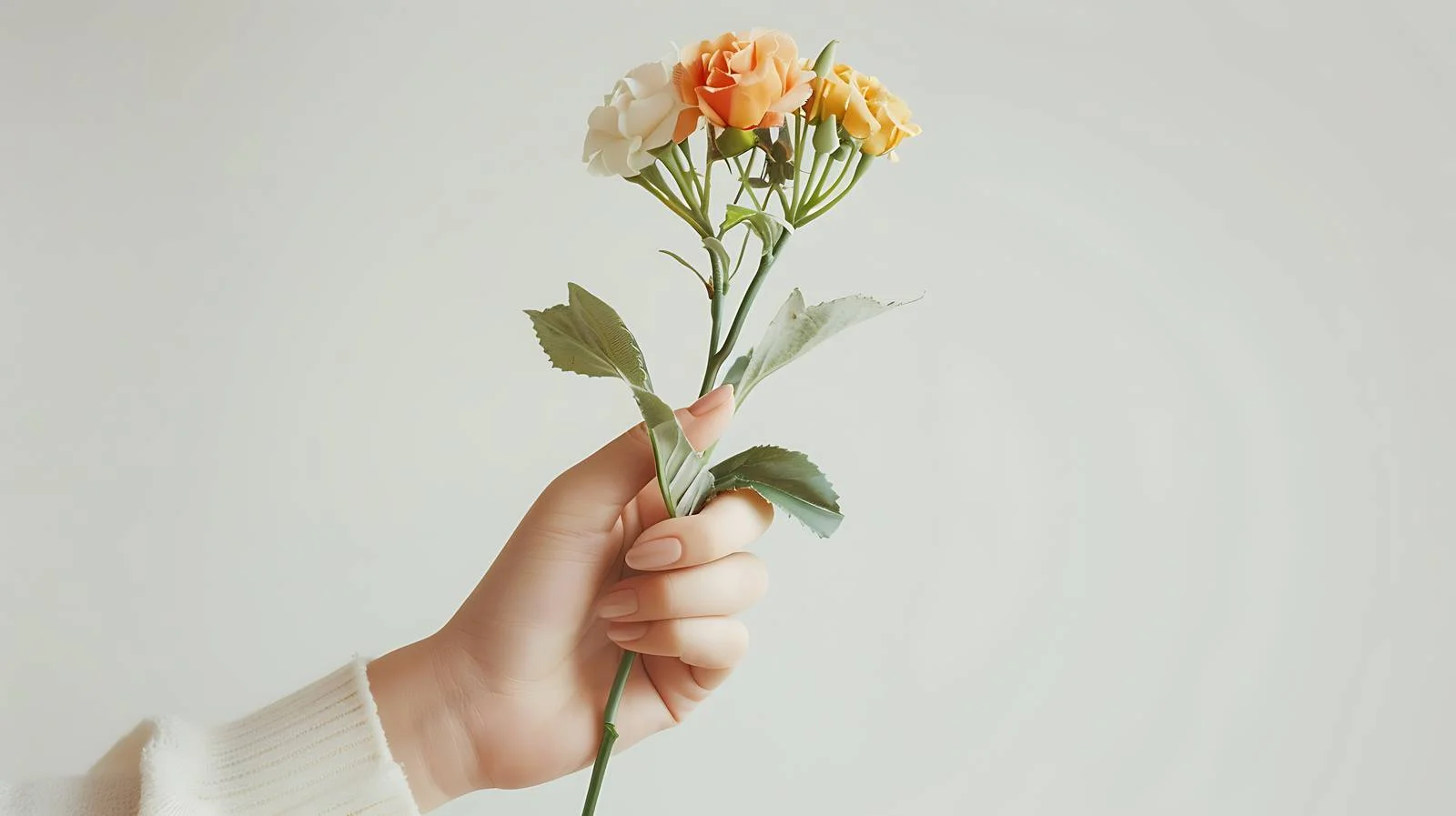 Innocent Doll Hand and Flower Image — free download from Dotvec
