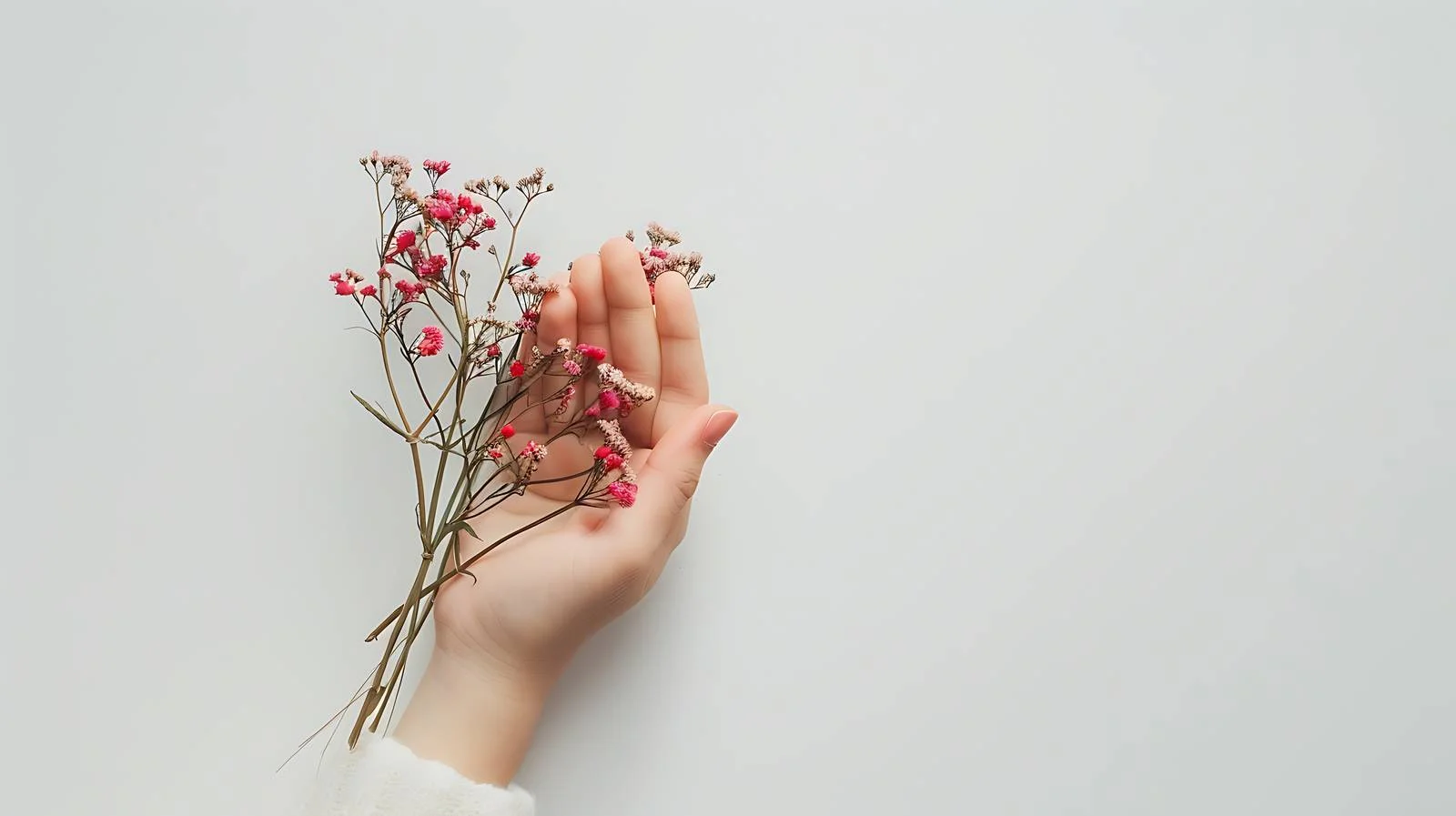 Girl Doll with Flowers on White — free download from Dotvec