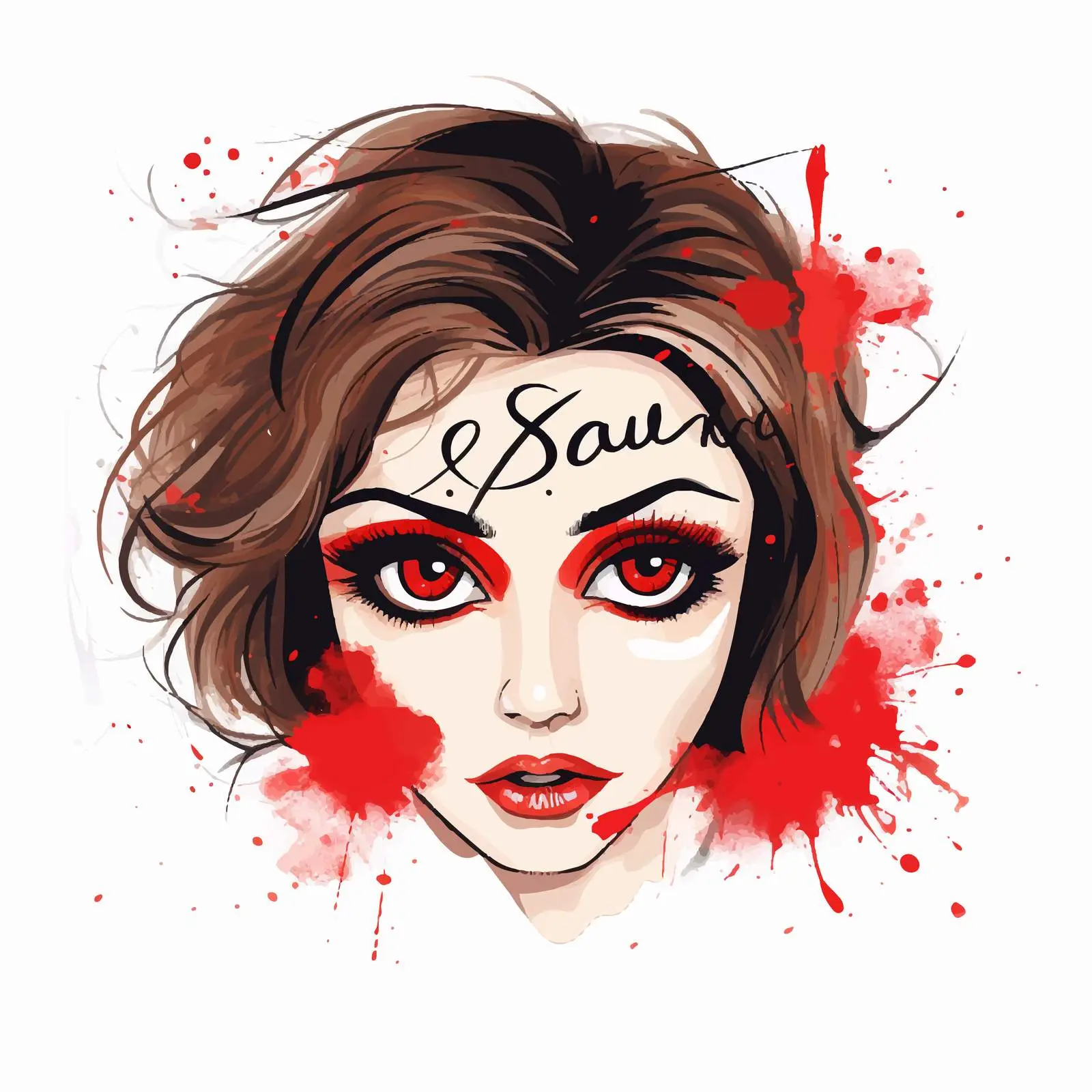 Stylish Girl with Makeup and Long Eyelashes — free download from Dotvec