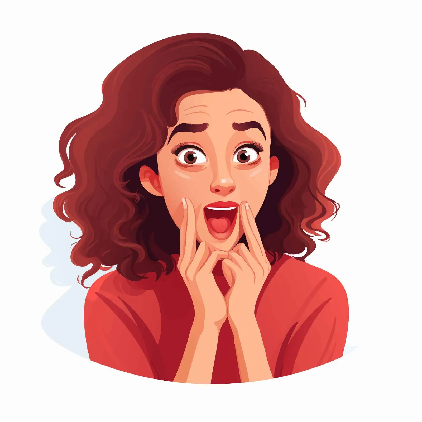 Happy Young Woman in Funny Pose — free download from Dotvec