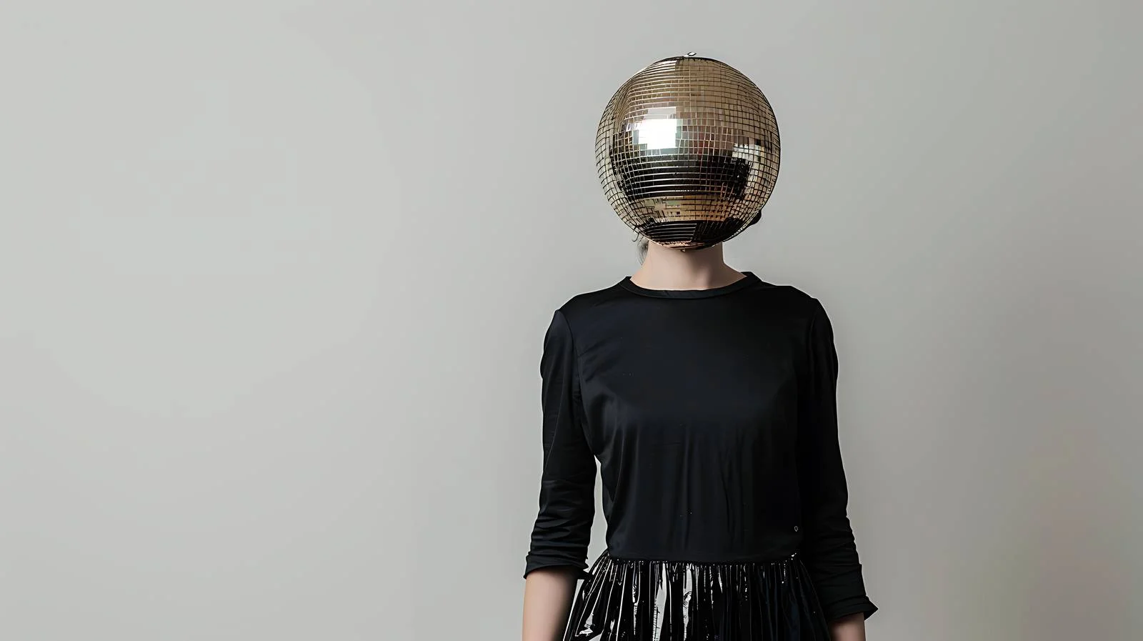 Glamorous Disco Ball Fashion Portrait — free download from Dotvec
