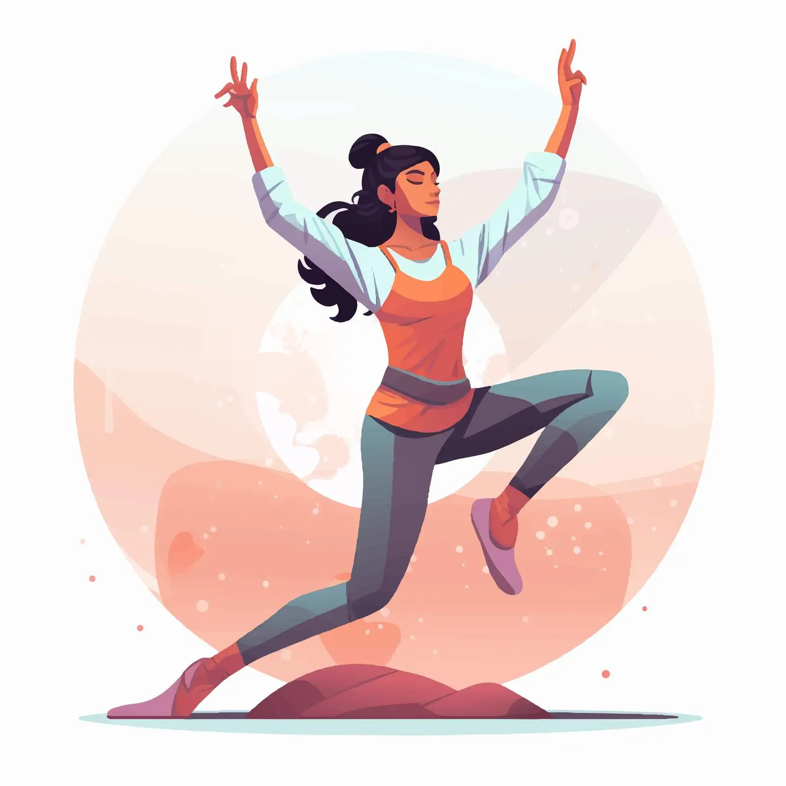 Woman Exercising in Yoga Twist Pose — free download from Dotvec