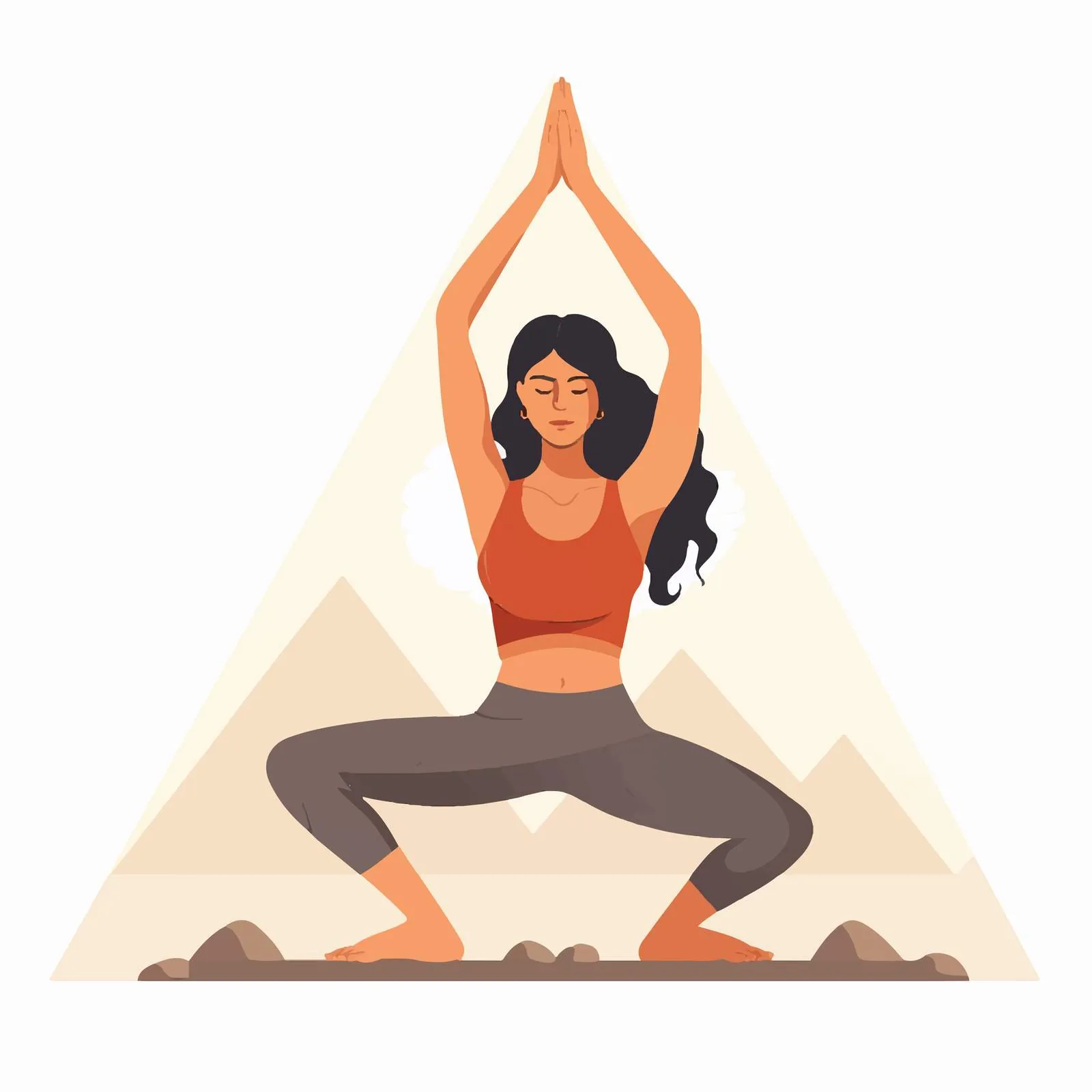 Woman Practicing Yoga in Pyramid Pose — free download from Dotvec