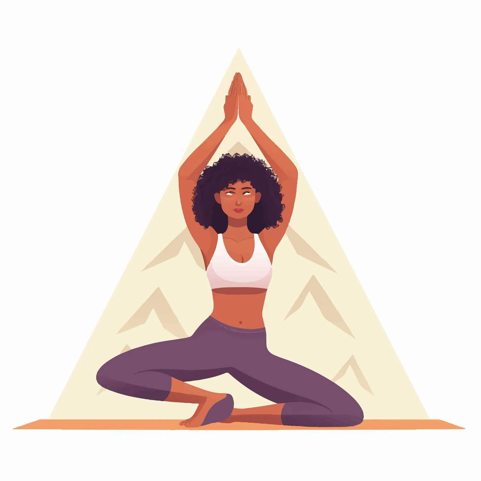 Woman Practicing Pyramid Pose Yoga Posture — free download from Dotvec