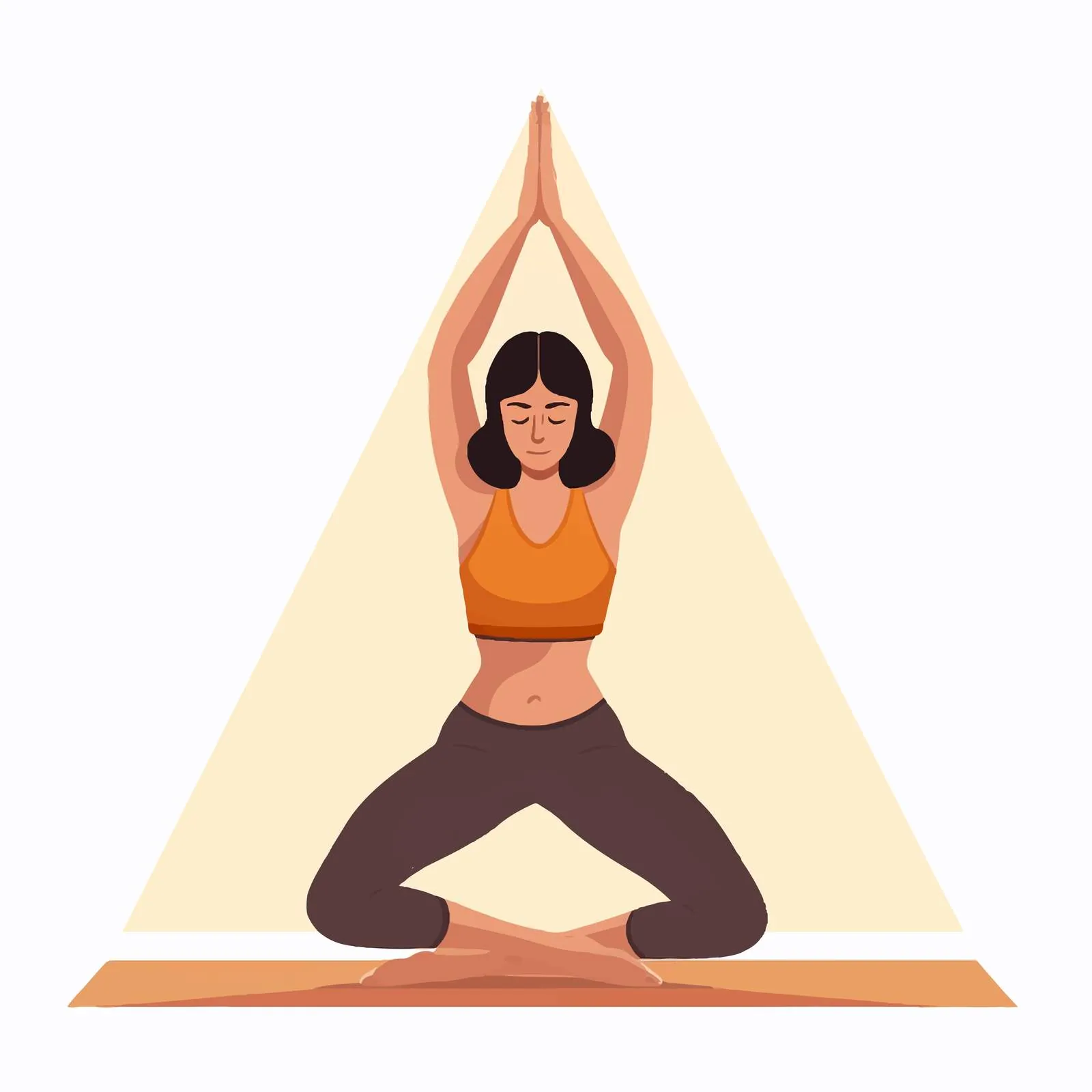Woman Practicing Yoga in Pyramid Pose — free download from Dotvec