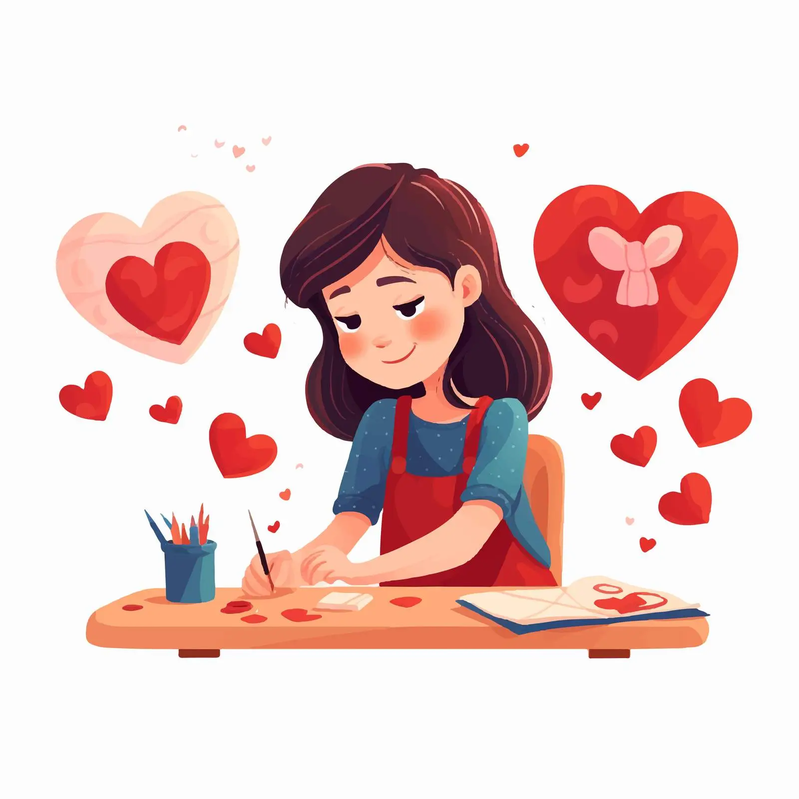 Handmade Heart Decoration by Crafting Kid — free download from Dotvec