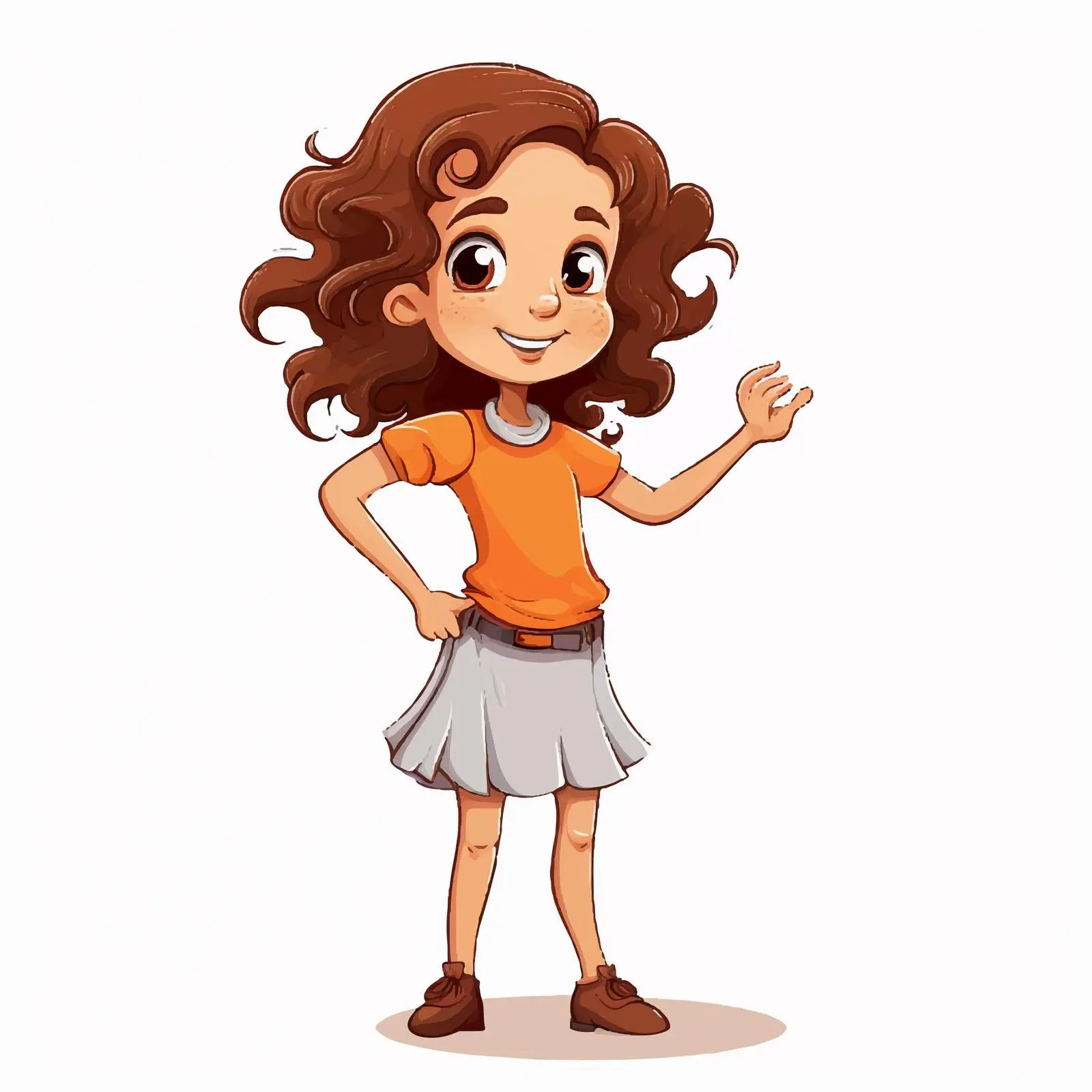 Happy Girl Showing Her Teeth Illustration — free download from Dotvec