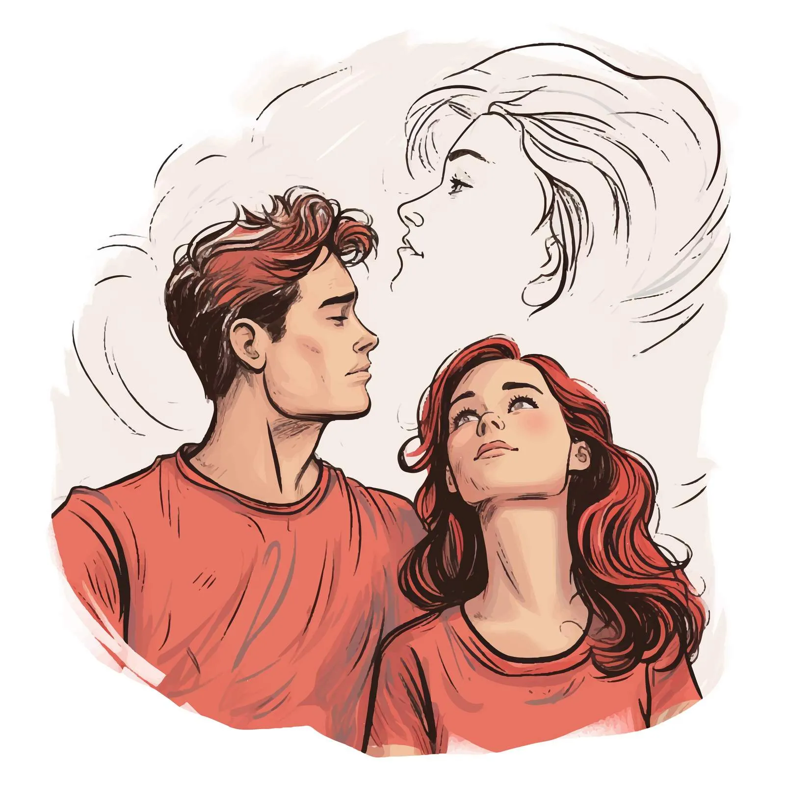 Dreamy Woman Contemplating Love and Relationships — free download from Dotvec