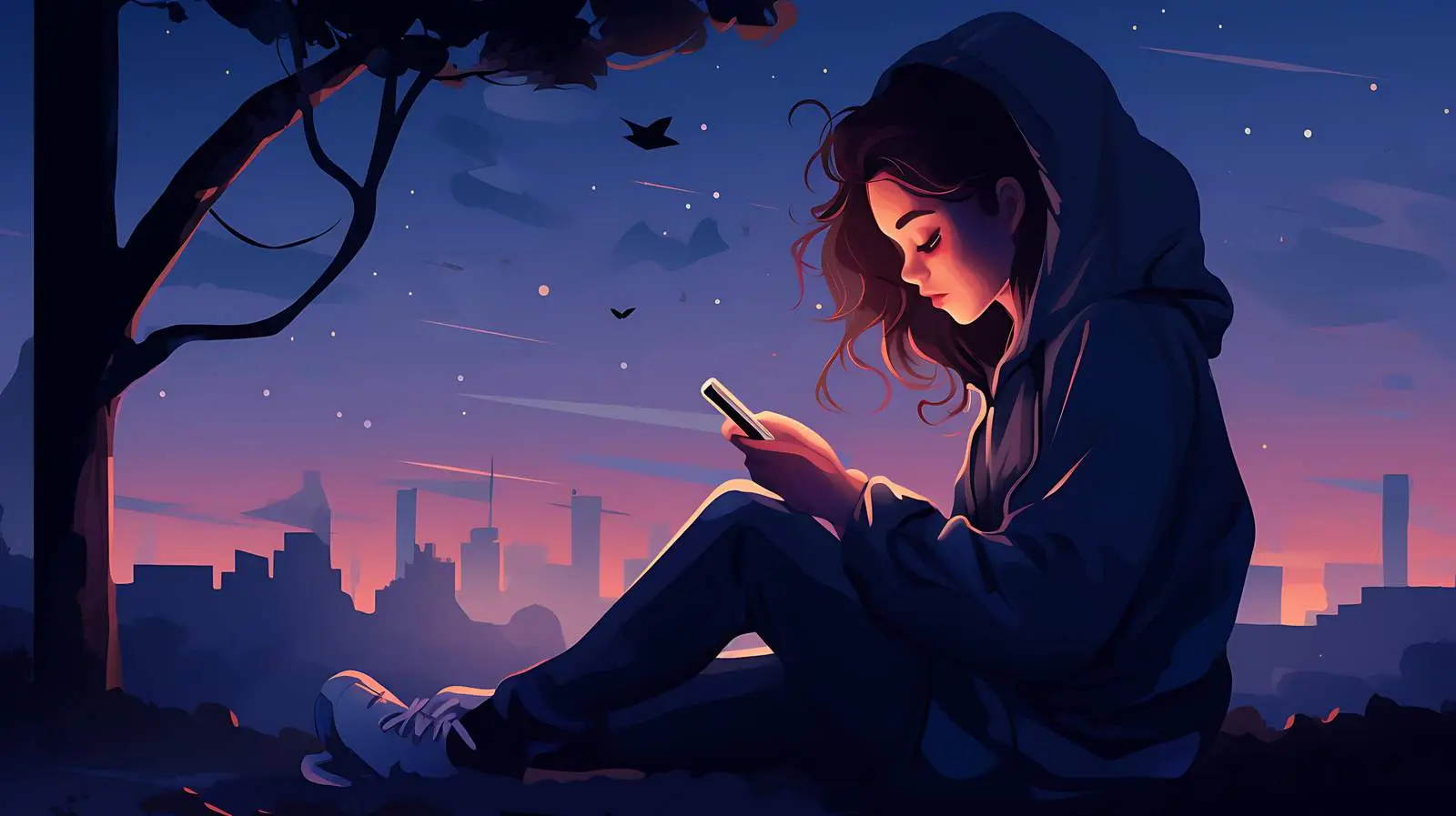 Nighttime Smartphone Usage — free download from Dotvec