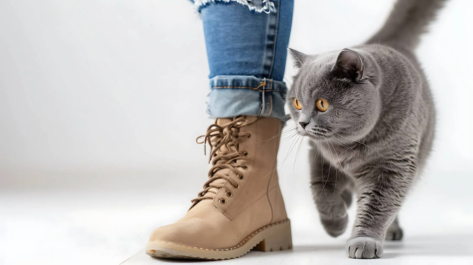 Girl with British Shorthair Cat at Home — free download from Dotvec