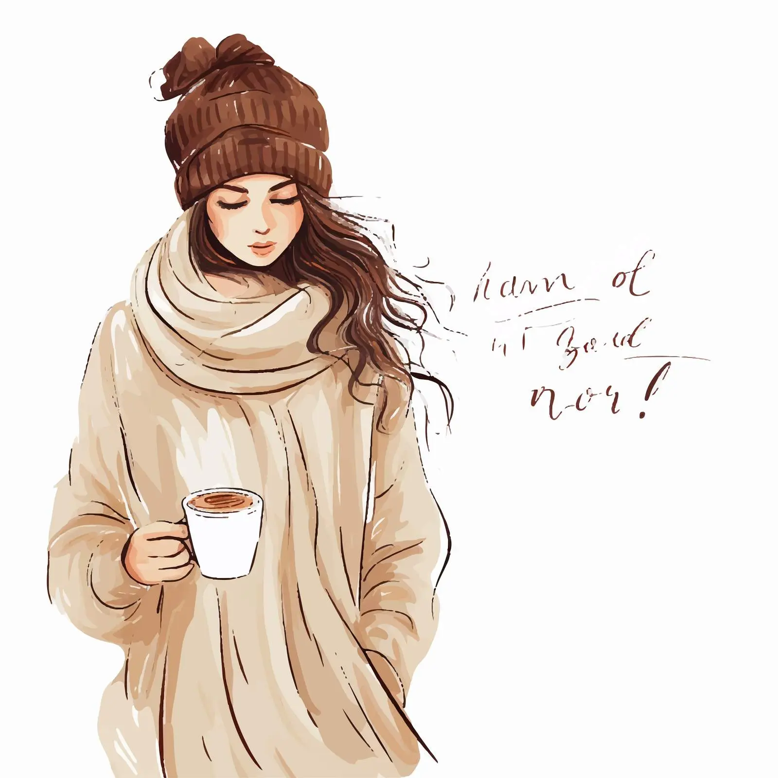 Pregnant Woman with Towel Good Morning Vector — free download from Dotvec